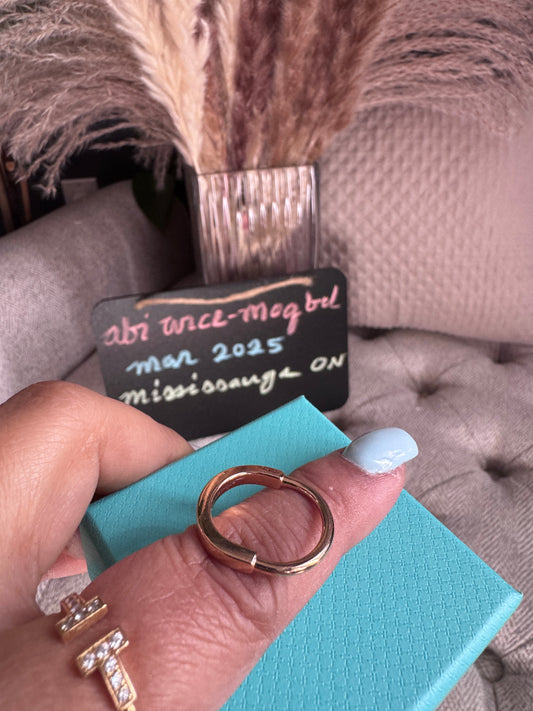 Tiffany & Co 18k Rose Gold Lock Ring
