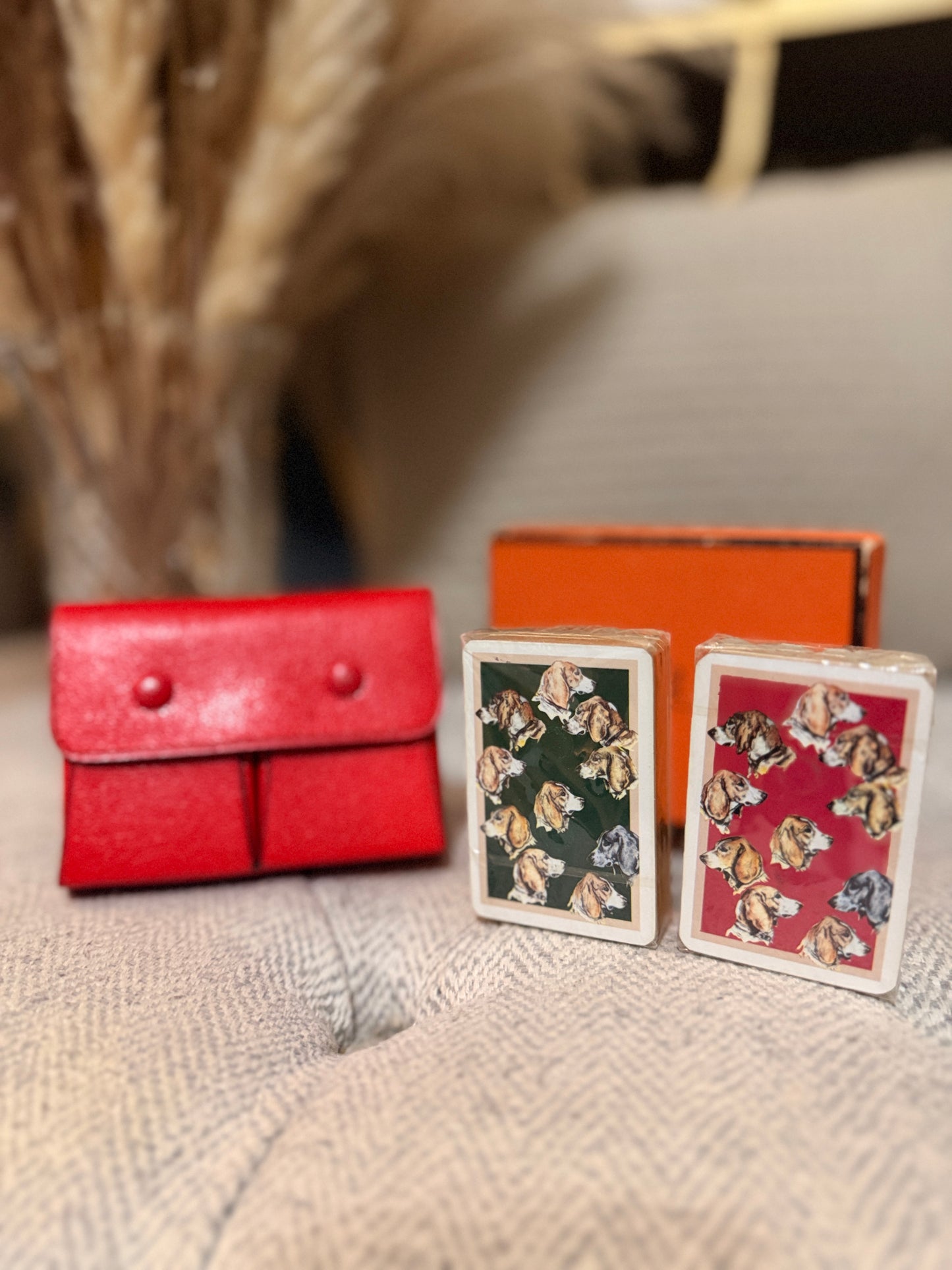 Hermès Vintage Mini Playing cards with Leather Case