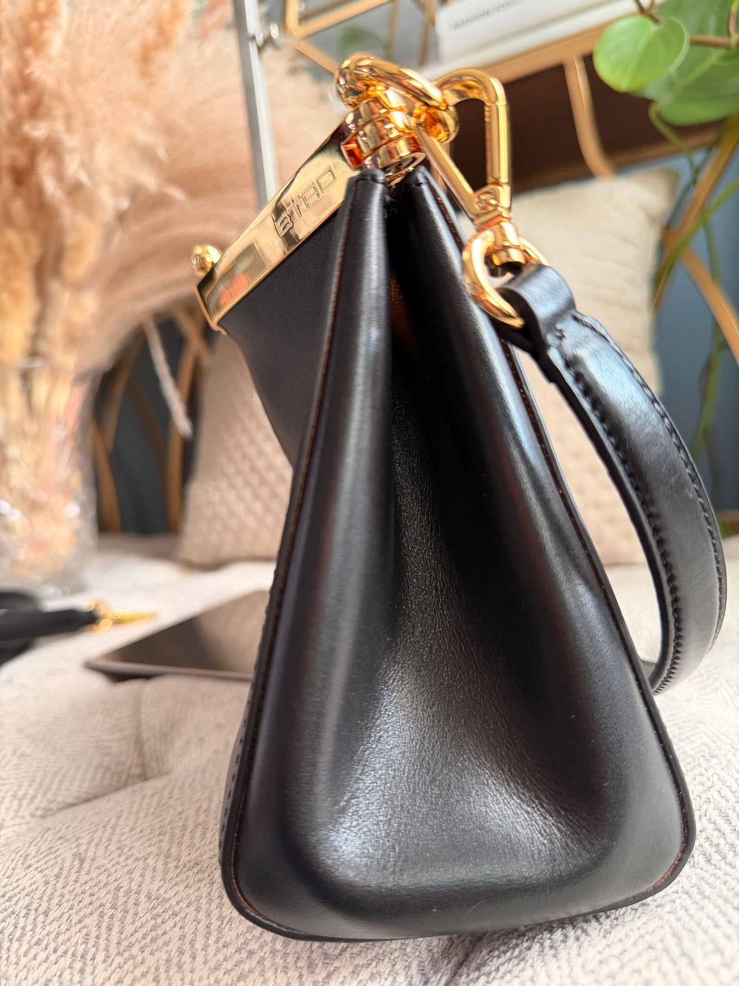ETRO Small Vela in Black with Gold Hardware