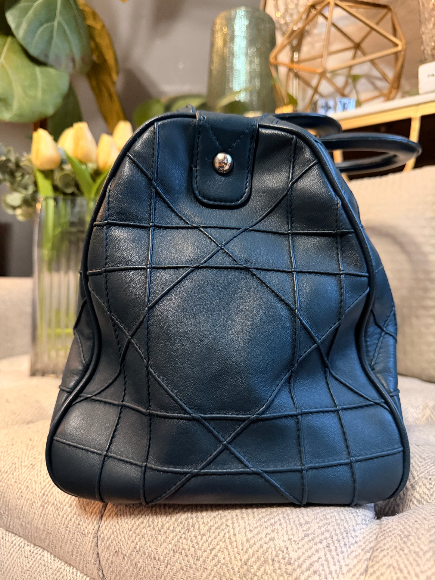 Dior Granville Leather Boston Bag