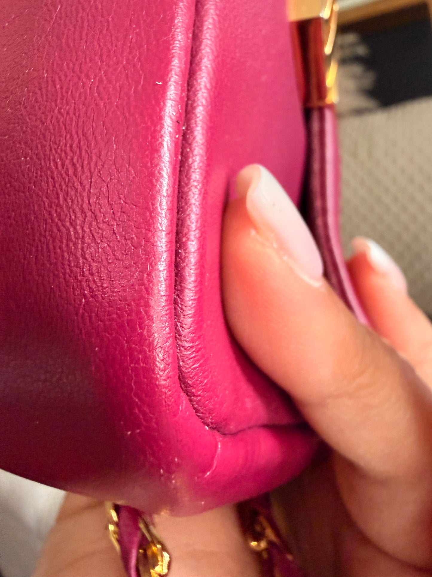 FENDI Shiny Nappa Mini Be Baguette