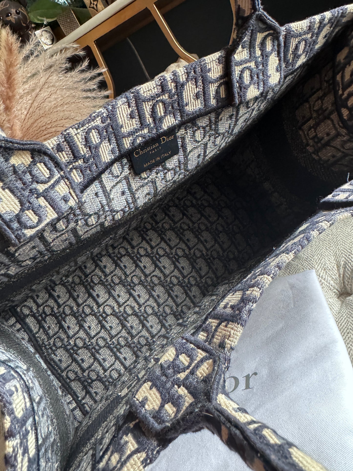 Dior Medium Book Tote in Oblique