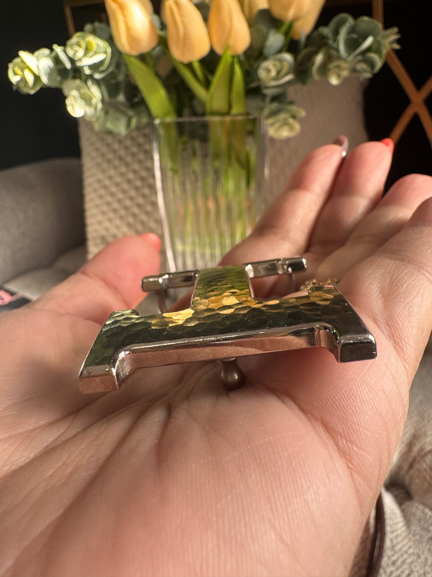 Hermes Belt Buckle Only in Hammered Finish