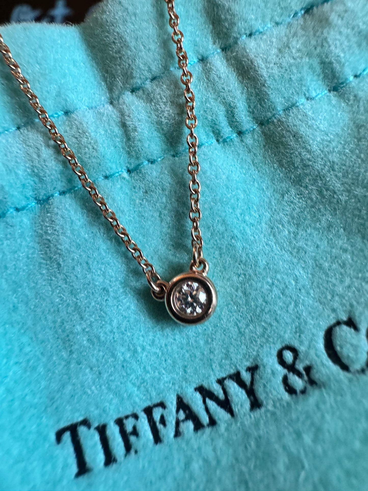 Tiffany&Co Diamond By the Yard Necklace in 18k Rose Gold