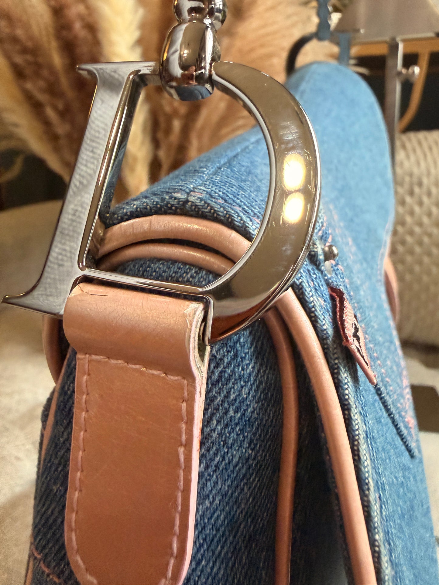DIOR Vintage Denim Saddle in Medium