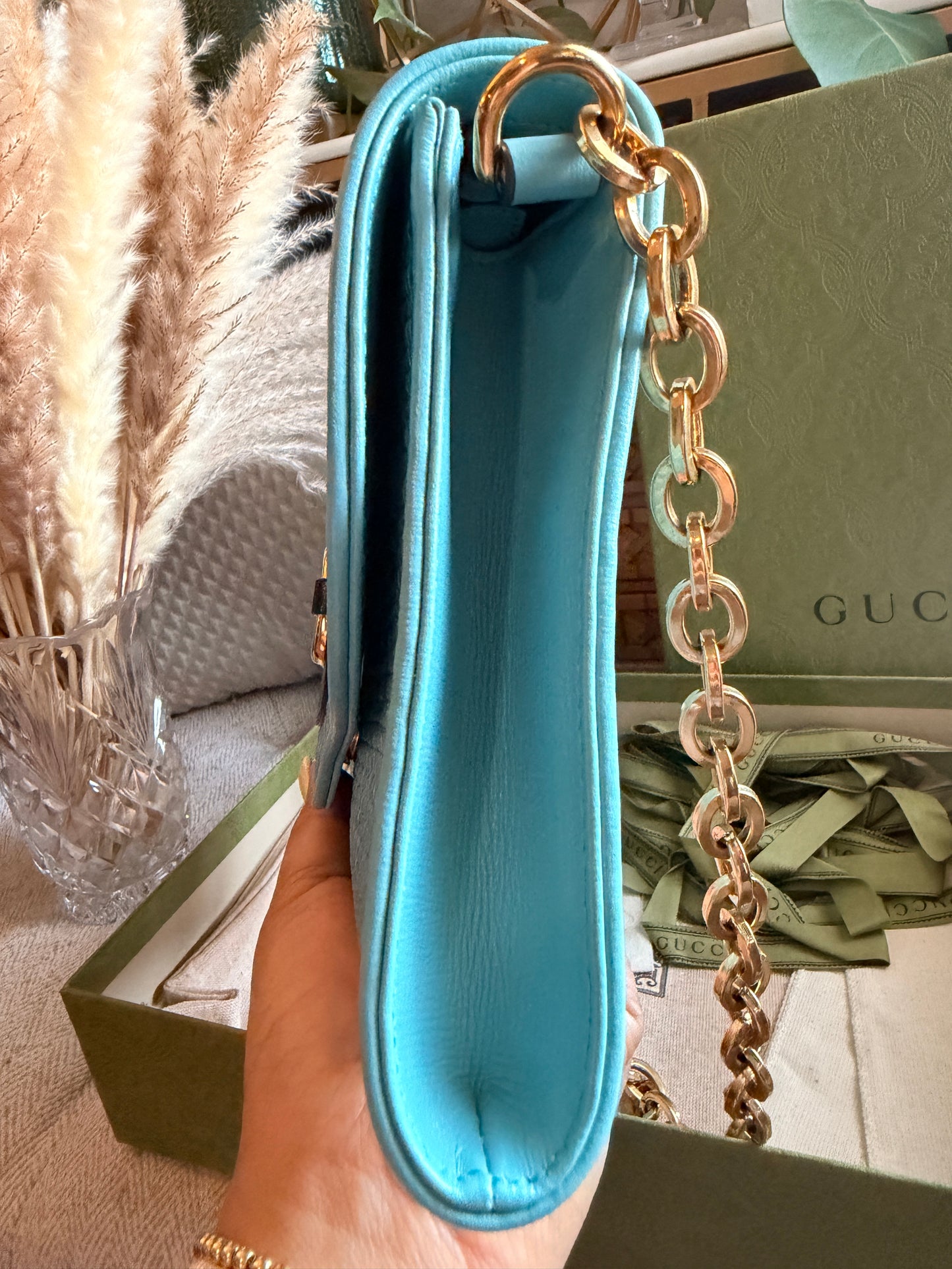 Gucci 1955 Horsebit Raffia Bag-NEW in Box