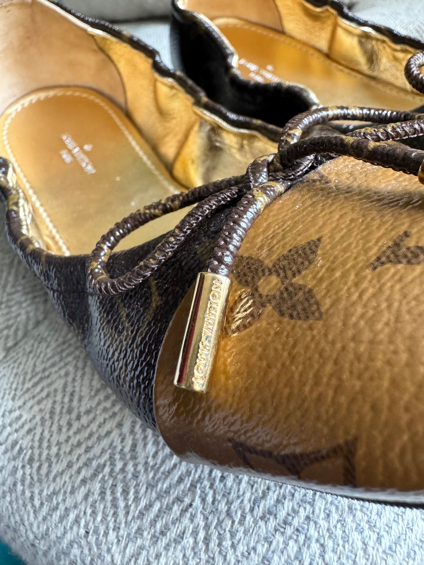 Louis Vuitton Monogram Reverse Ballerinas