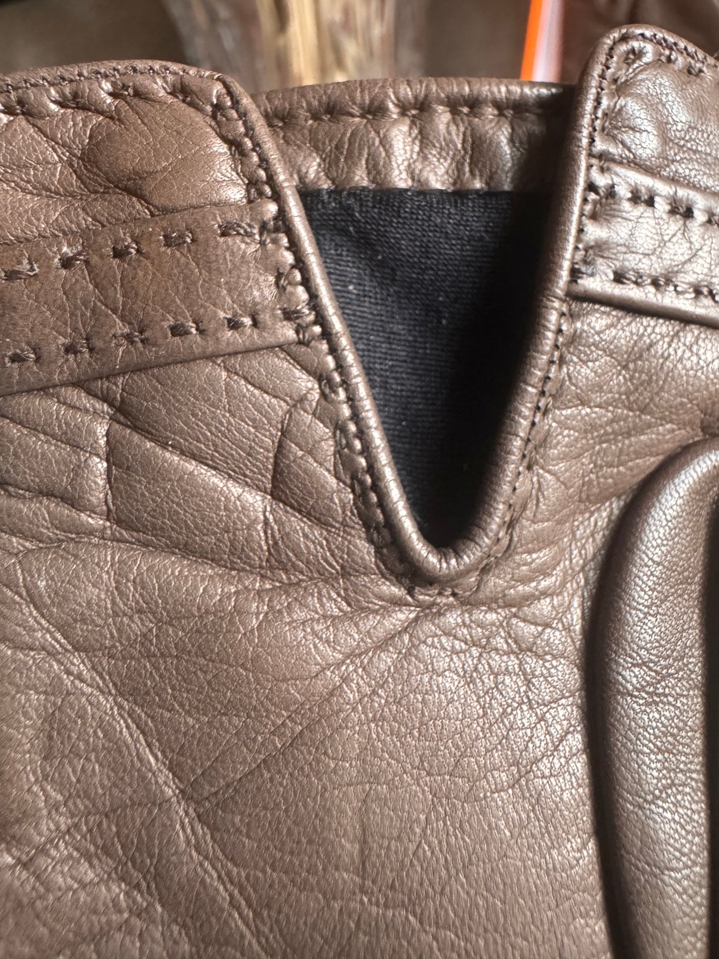 Hermes Fantaisie Leather Gloves