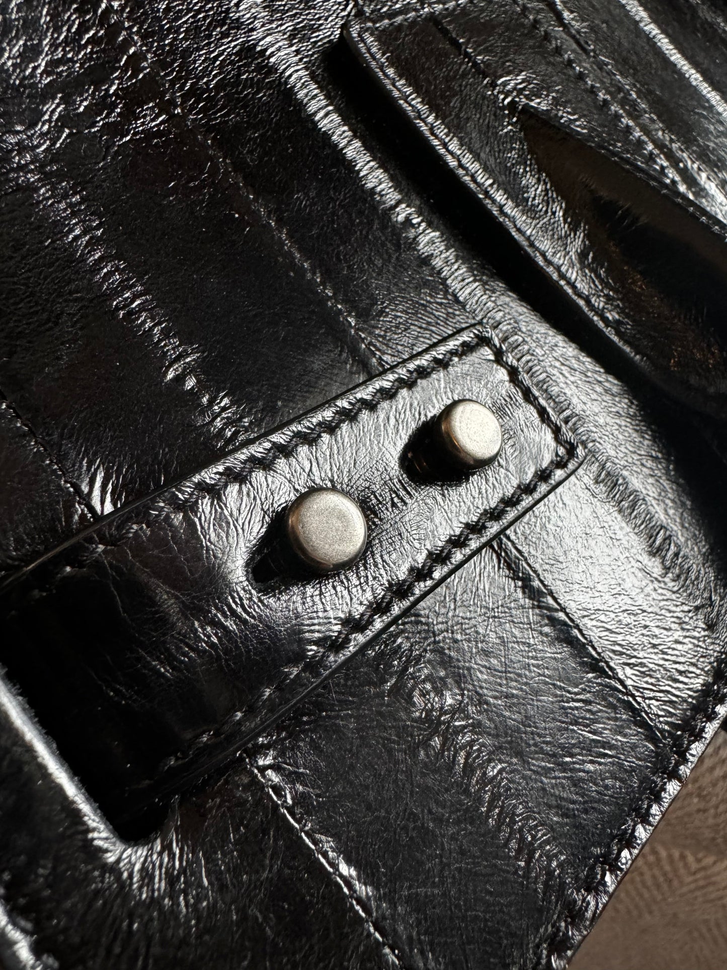 YSL Saint Laurent Black Eel Sac De Jour Bag