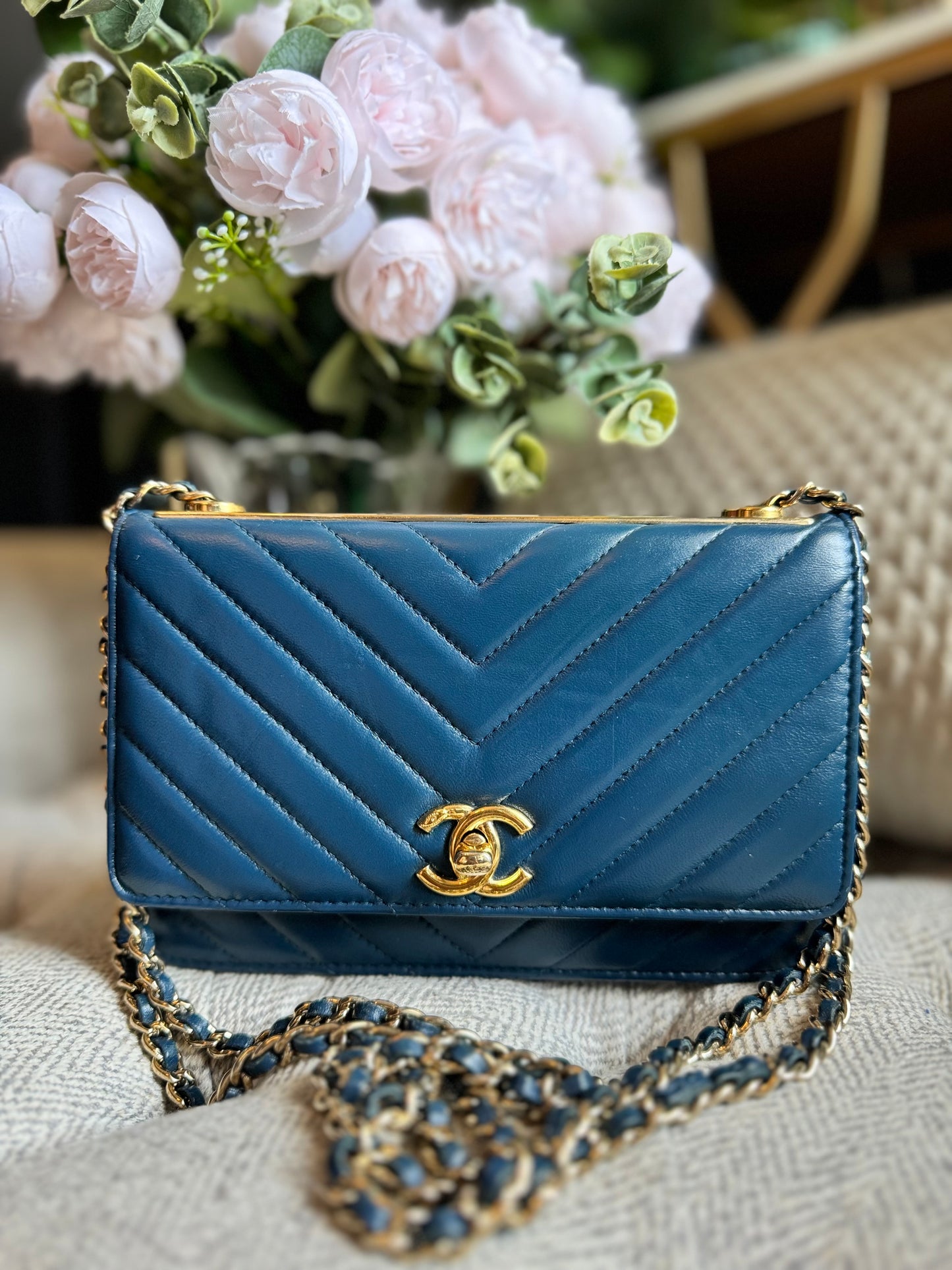 Chanel Trendy WOC in Blue with GHW