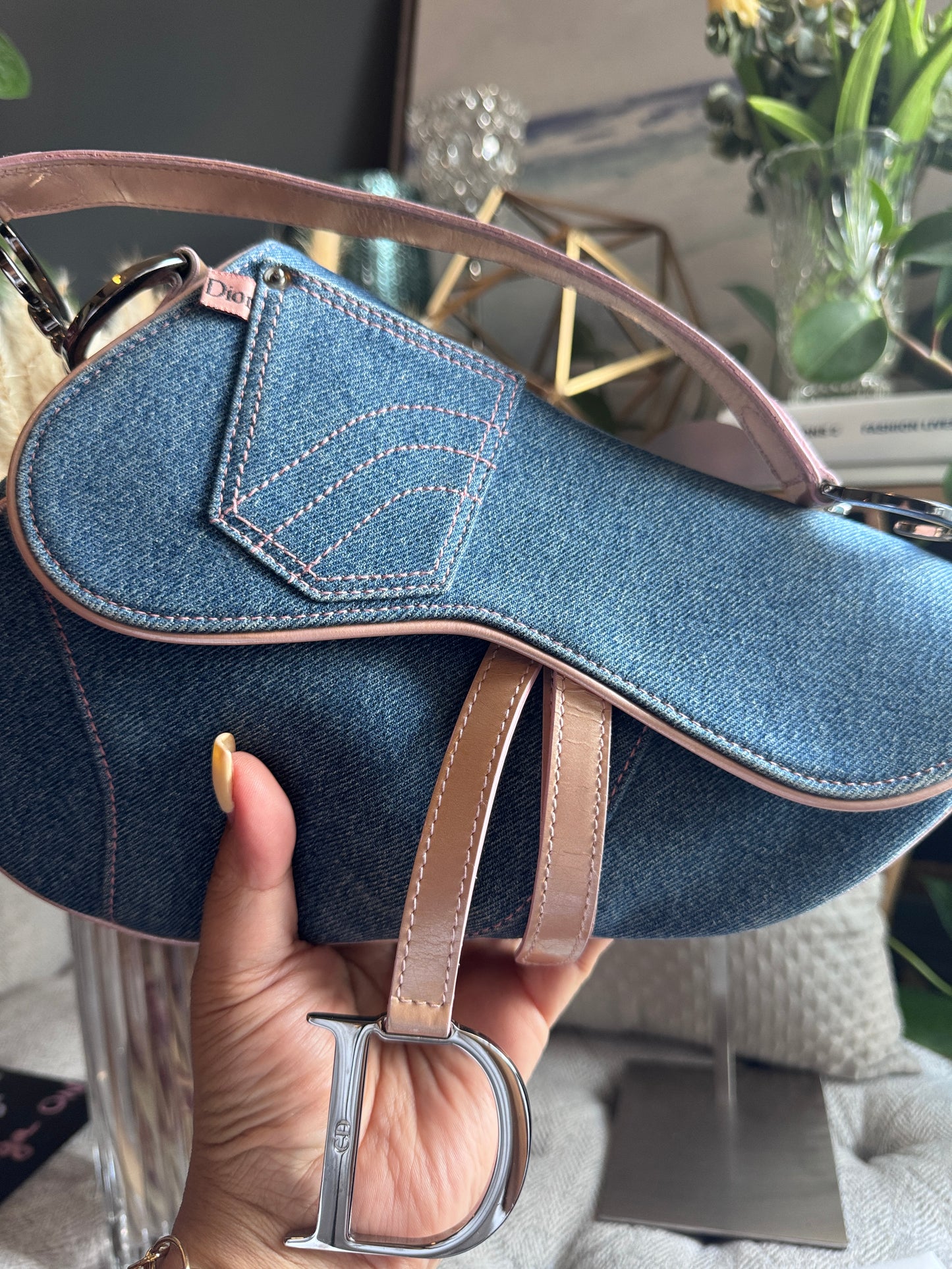 Dior Vintage Denim Saddle