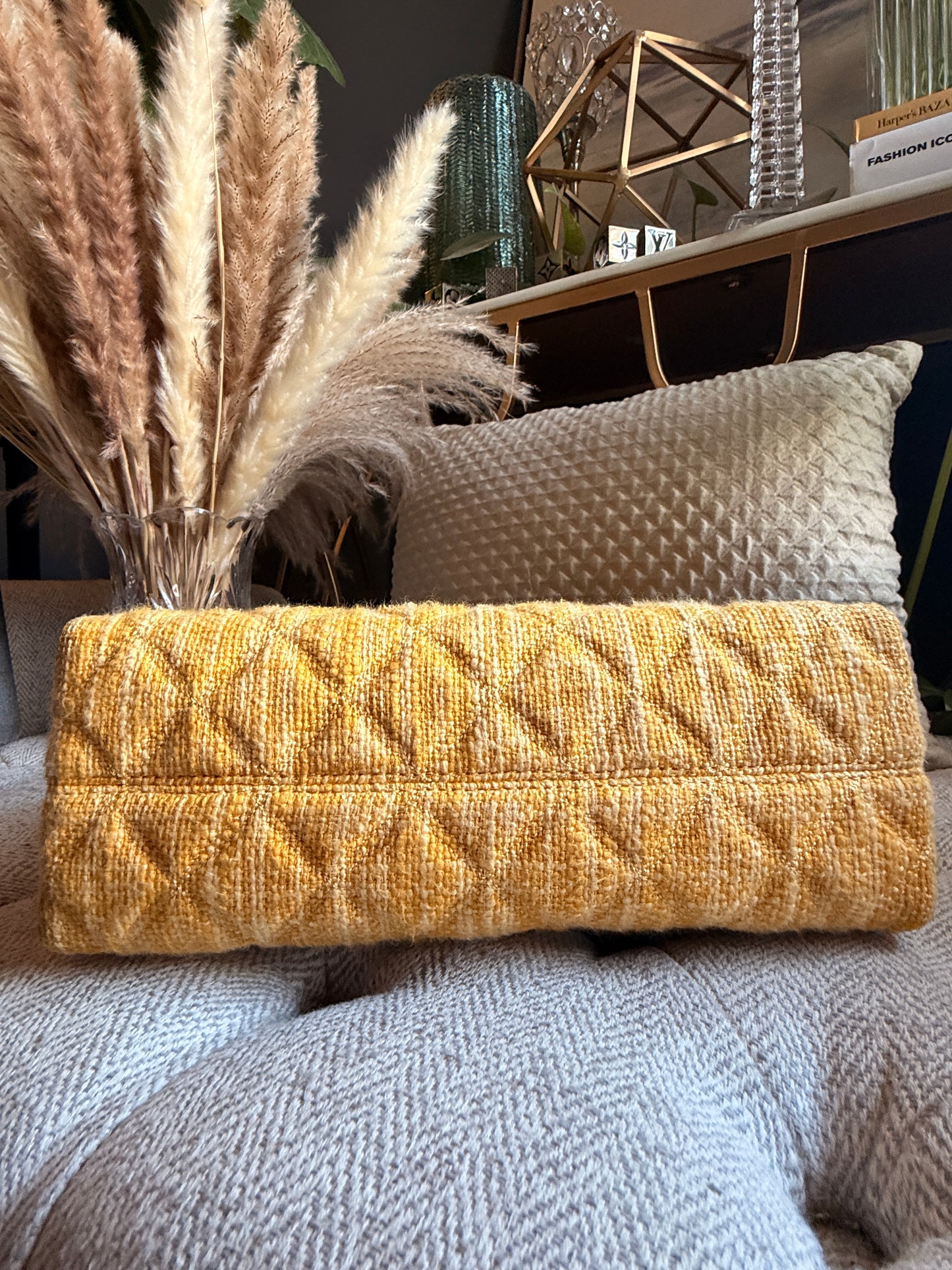 Kate Spade Quilted Chain-Handle Shoulder Bag in Mustard Yellow