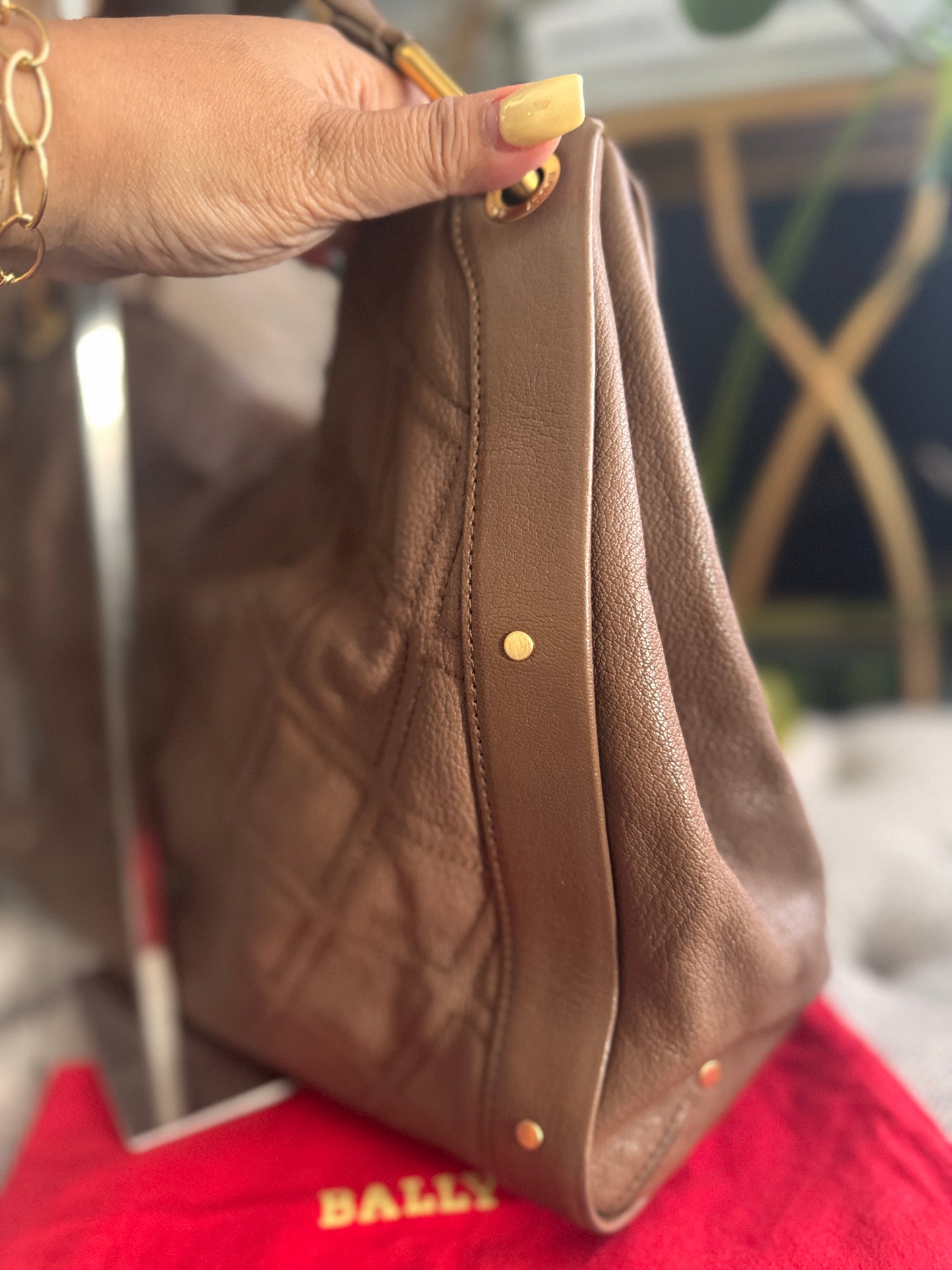 Bally Vintage Quilted Leather Hobo