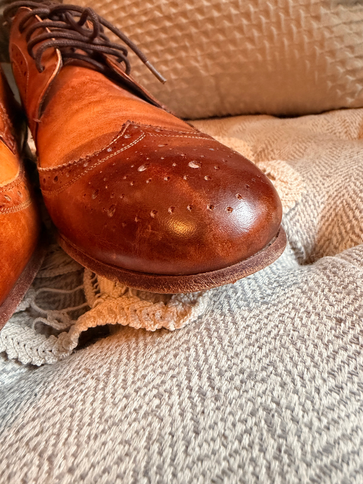Ted Baker Gryene Men’s Cognac Leather brogues in size 12US