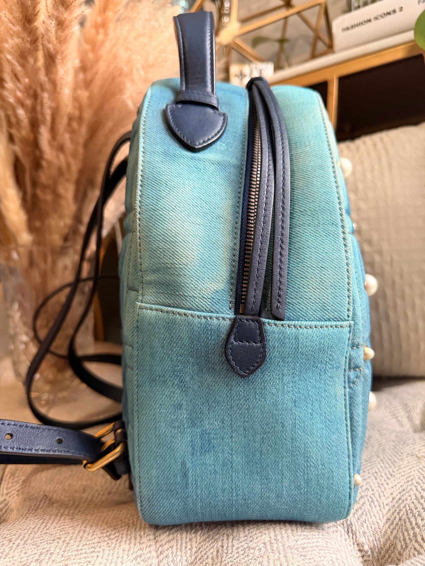GUCCI Marmont Denim Backpack