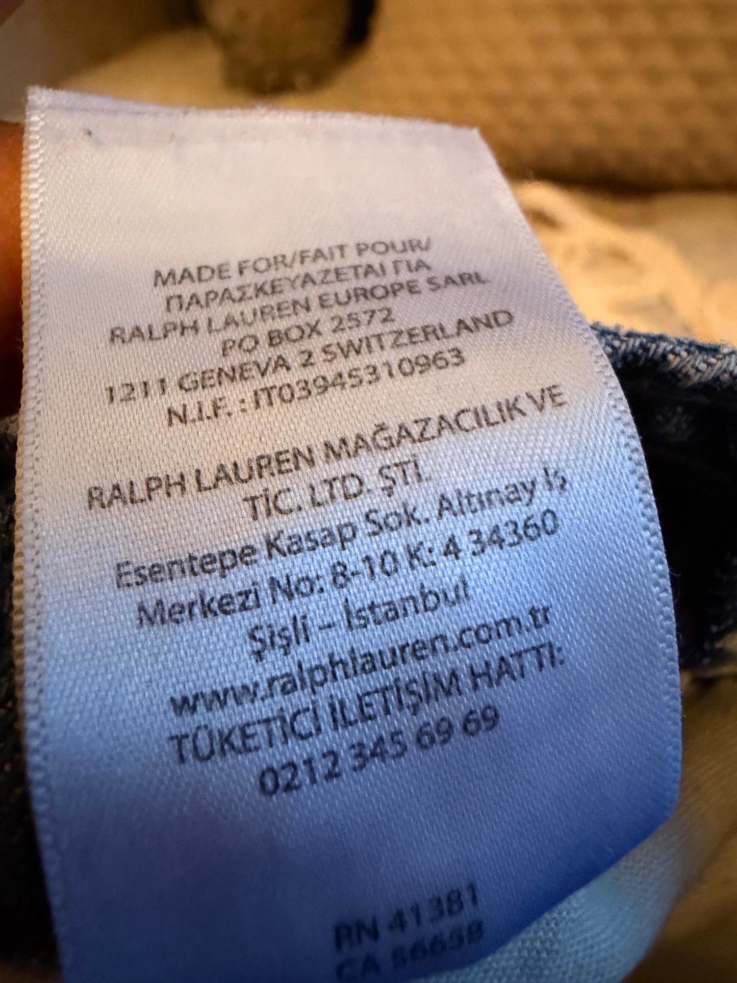 Polo by Ralph Lauren Girls' Denim Skirt with White Star Print - Blue