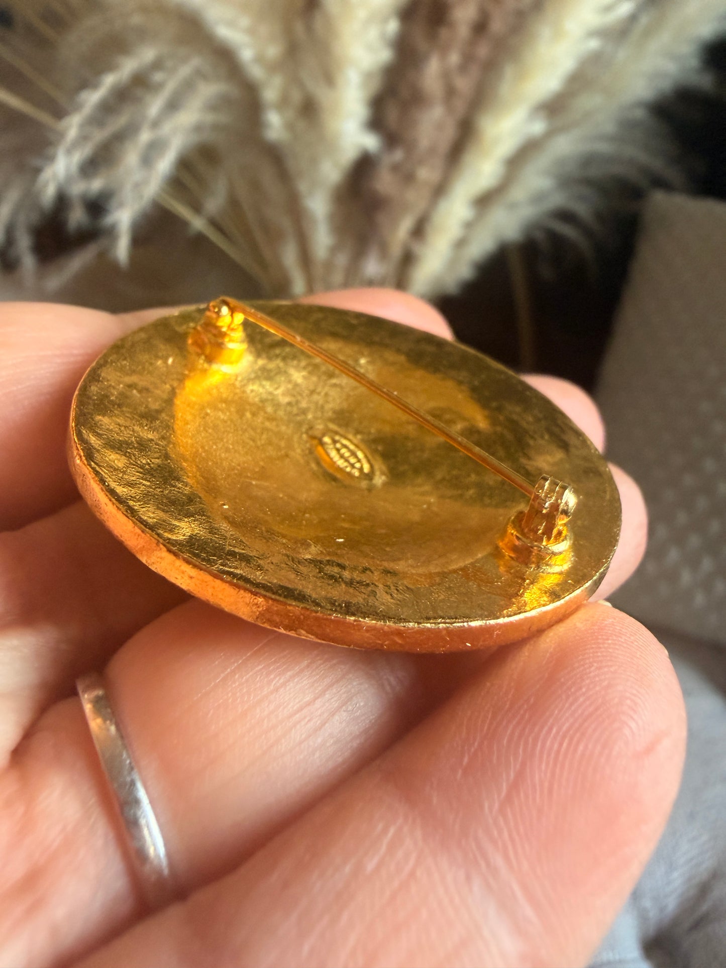Chanel Vintage 24K Gold Plated Brooch