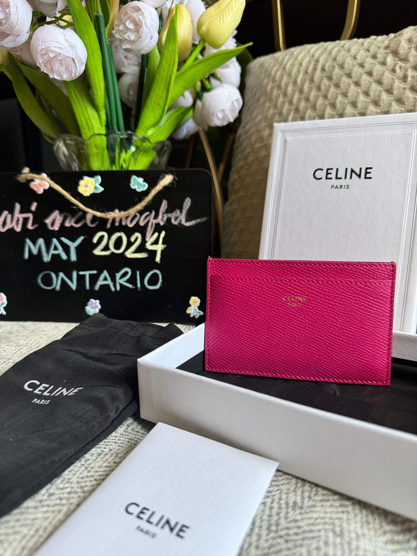 Celine Grained Calfskin cardholder