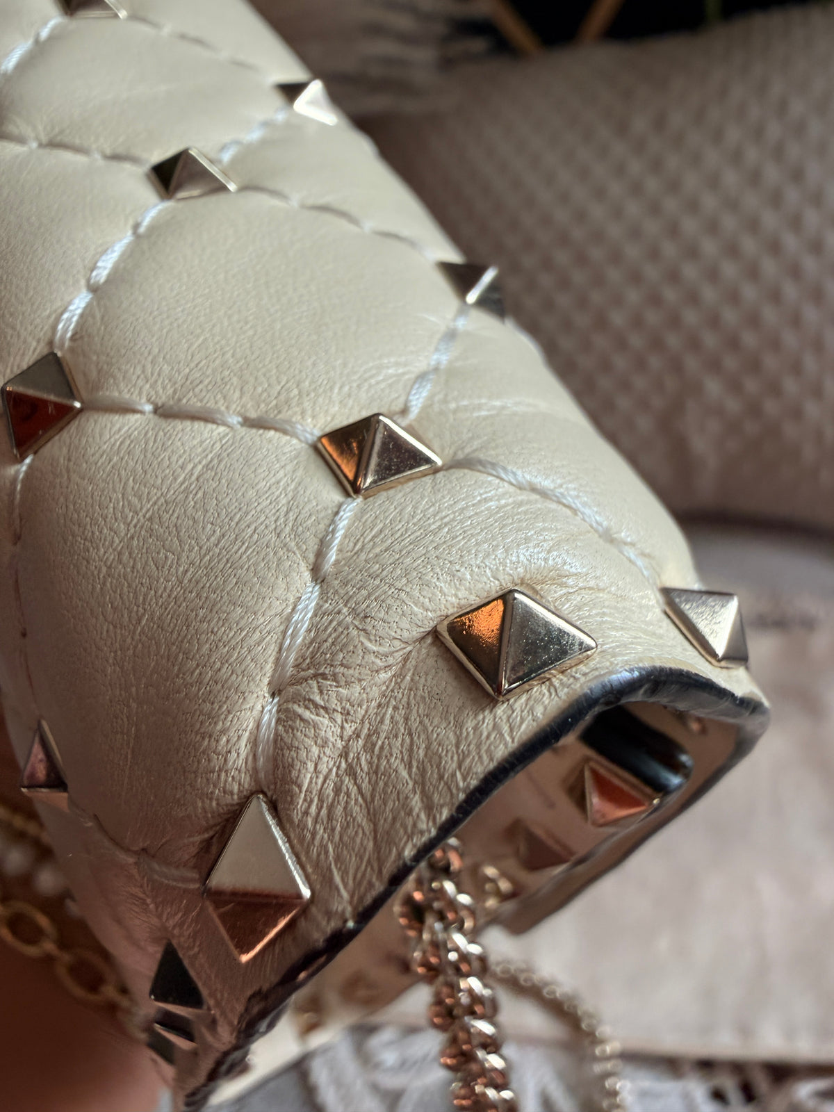 Valentino Rockstud Spike Leather Crossbody Clutch Bag