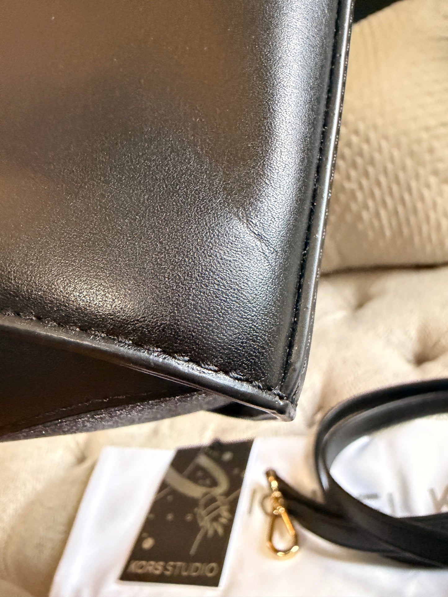 Michael Kors Studio Selma Black and Gold Rocket Bag Limited Edition