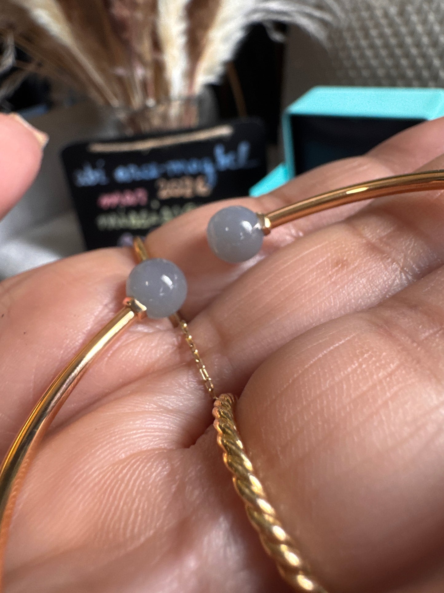 Tiffany & Co Retired & HTF Moonstone 18k RG Bangle