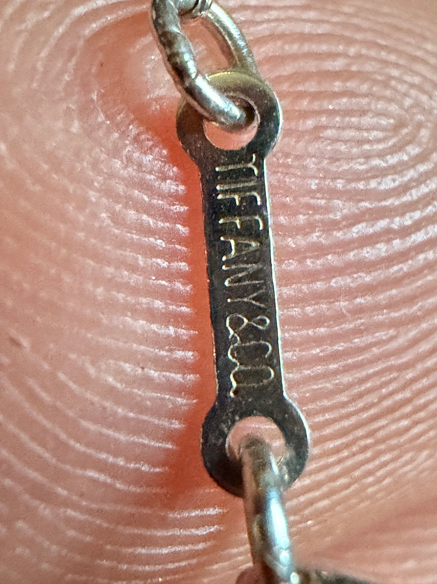 Tiffany & Co. 18mm Sterling Silver Bean Necklace