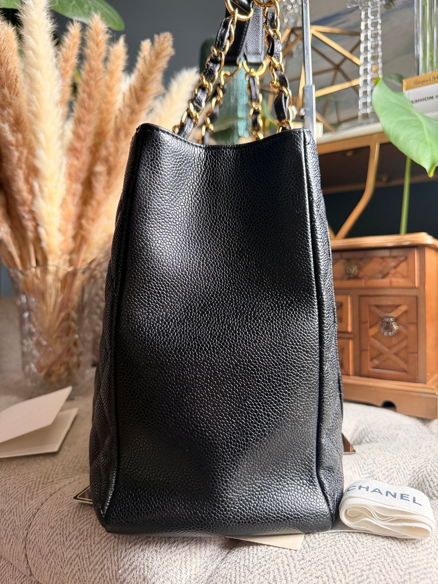 Chanel GST in Black with Gold Hardware