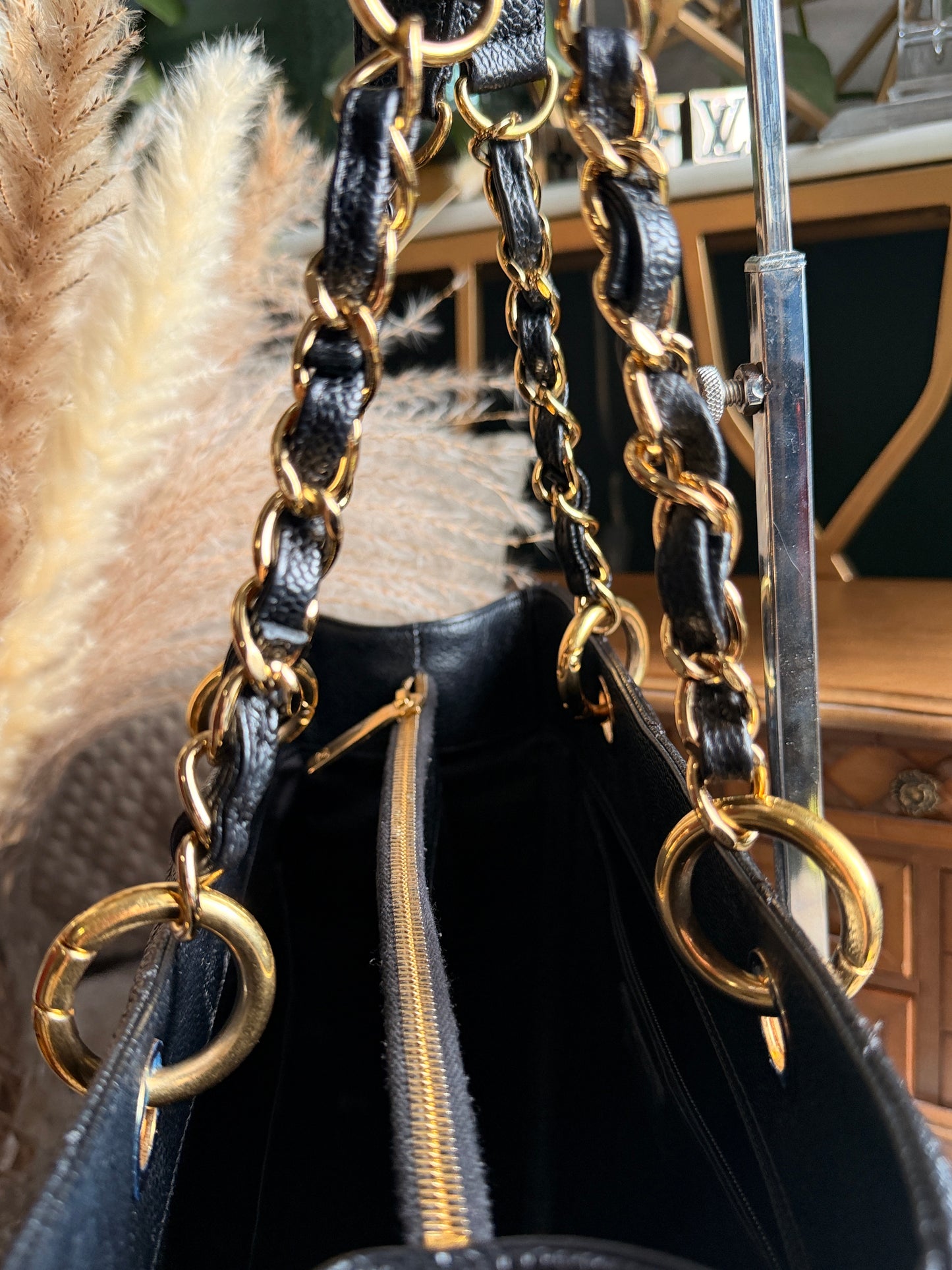 Chanel GST in Black with Gold Hardware