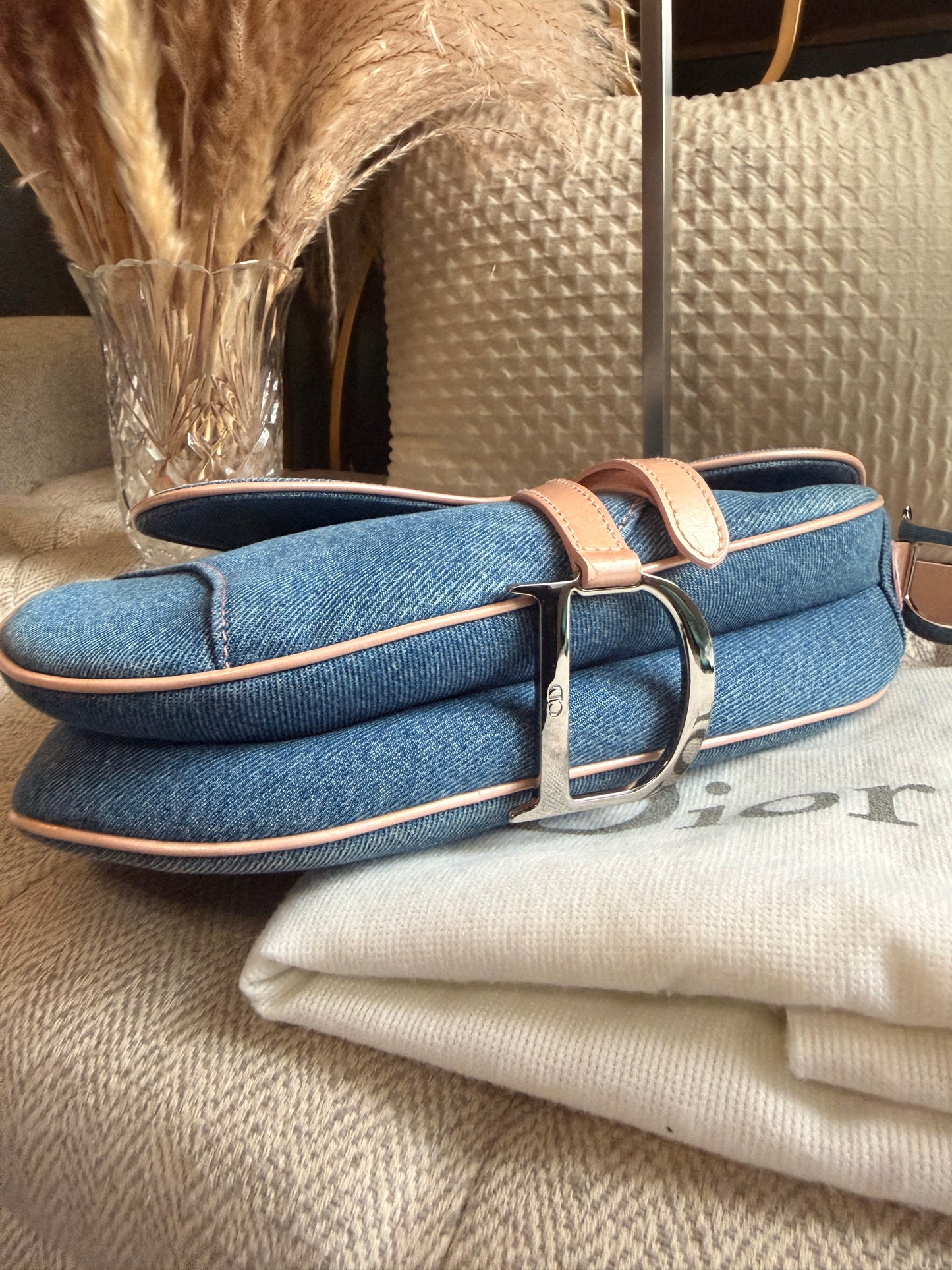 DIOR Vintage Denim Saddle in Medium