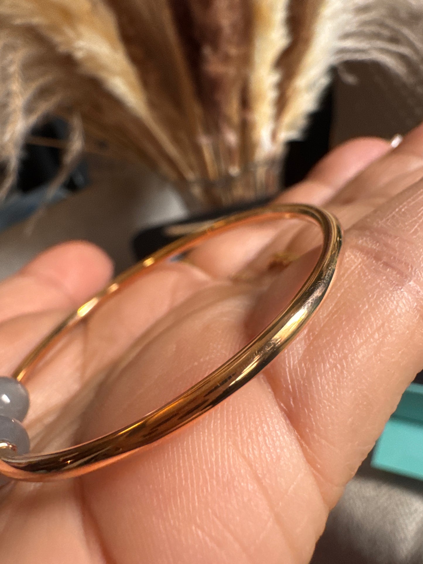 Tiffany & Co Retired & HTF Moonstone 18k RG Bangle