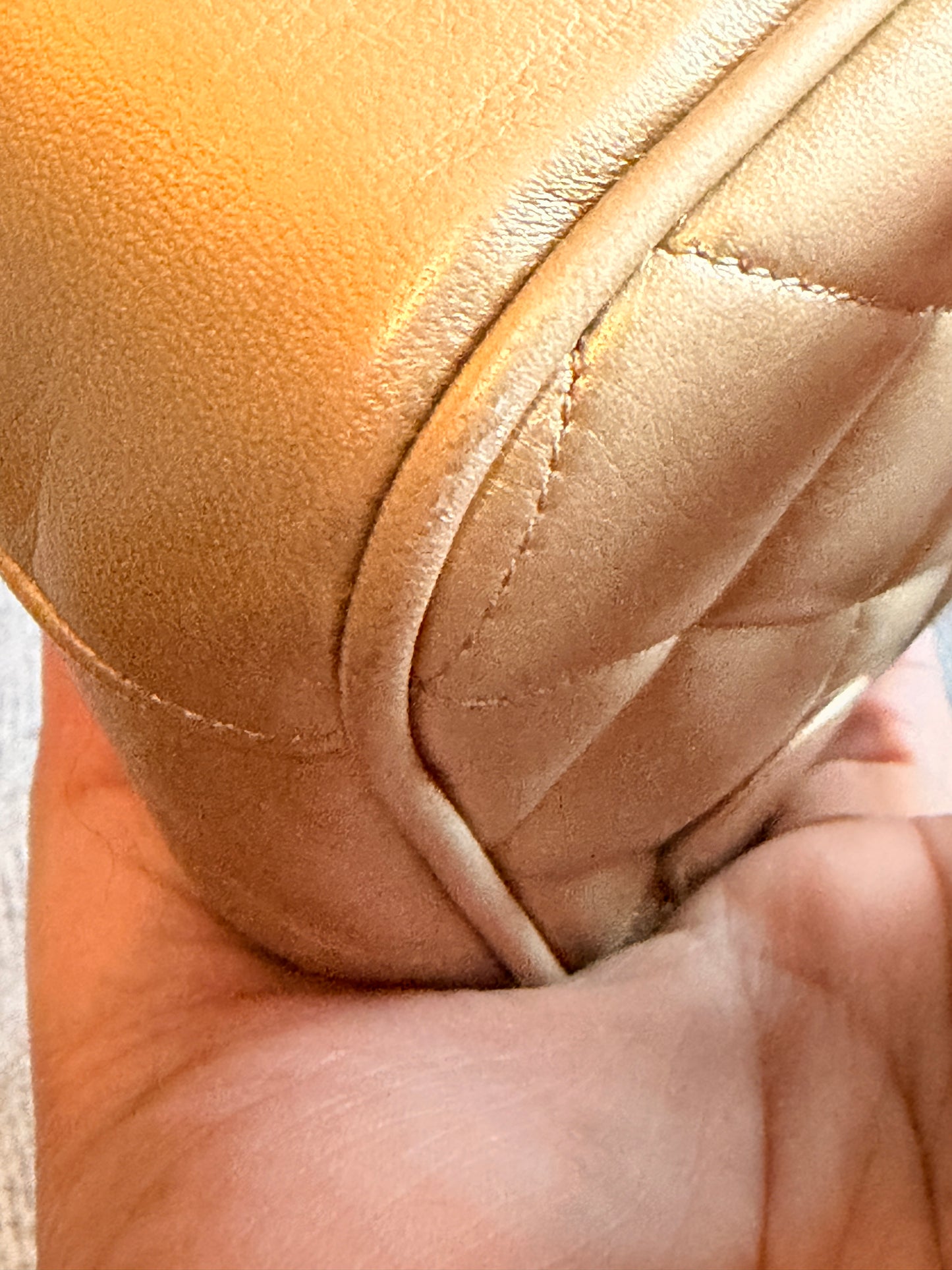 Chanel Metallic Lambskin Quilted Mini Flap in Gold