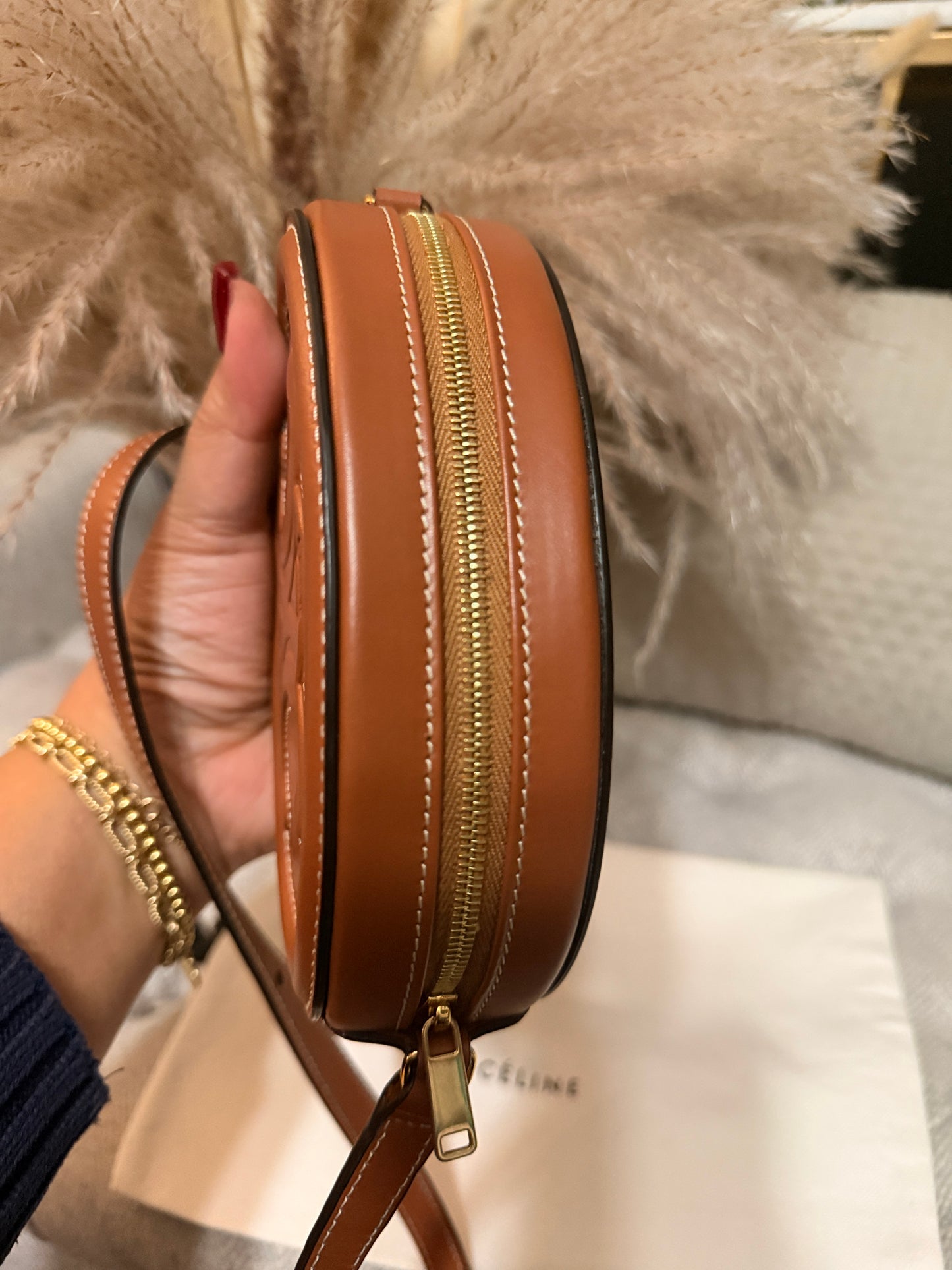 Celine Oval Triomphe Bag in Calfskin
