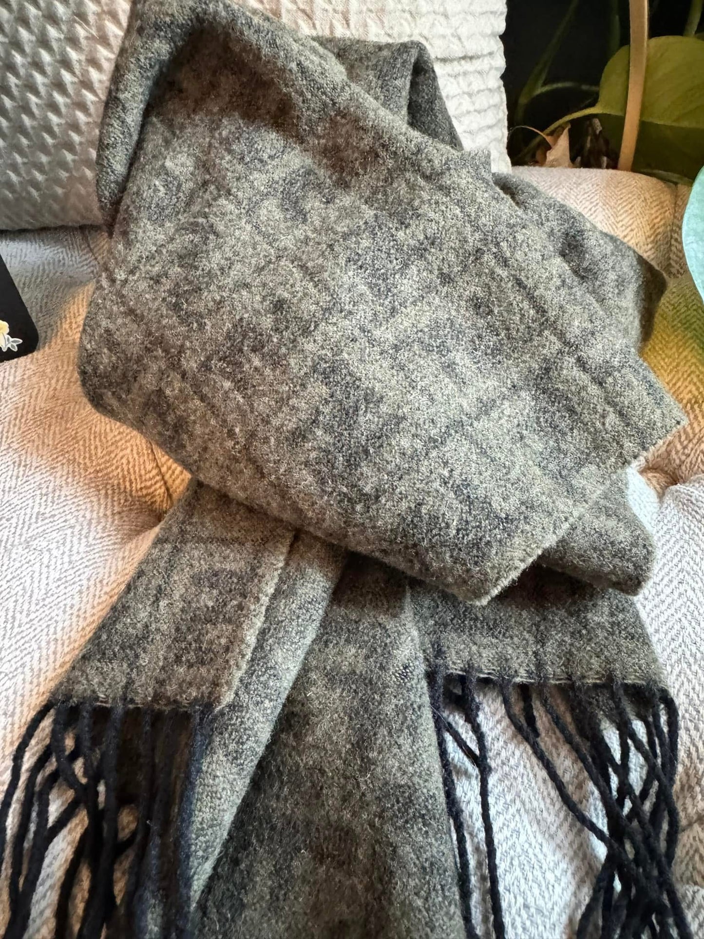 Fendi vintage wool scarf-Zucca