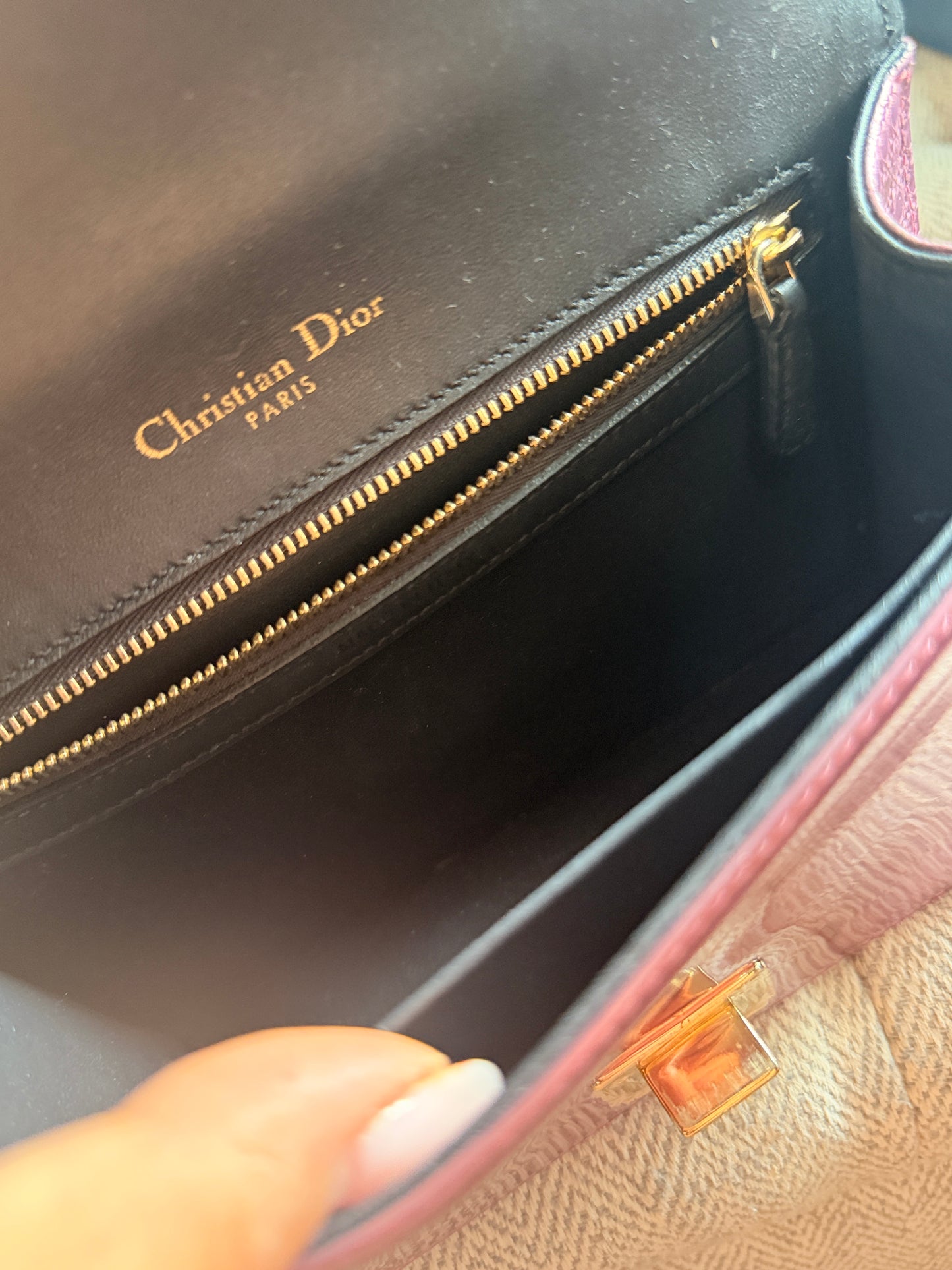 Christian Dior Diorama in Small-Metallic Pink