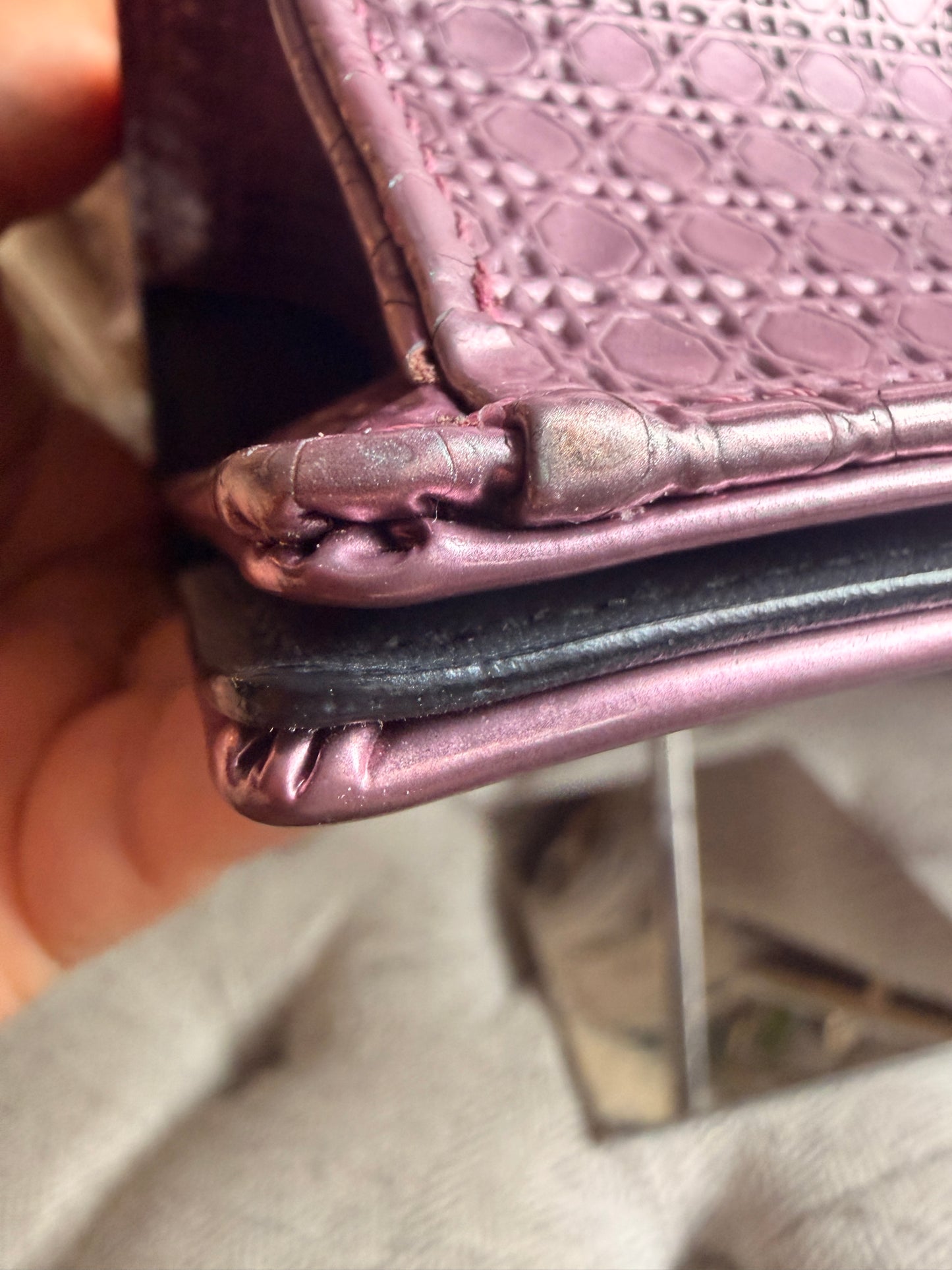 Christian Dior Diorama in Small-Metallic Pink