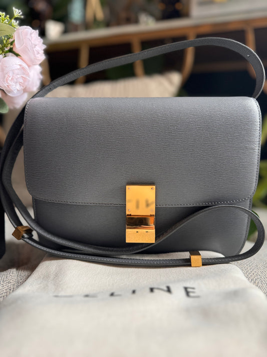 Celine Medium Box Bag in Grey