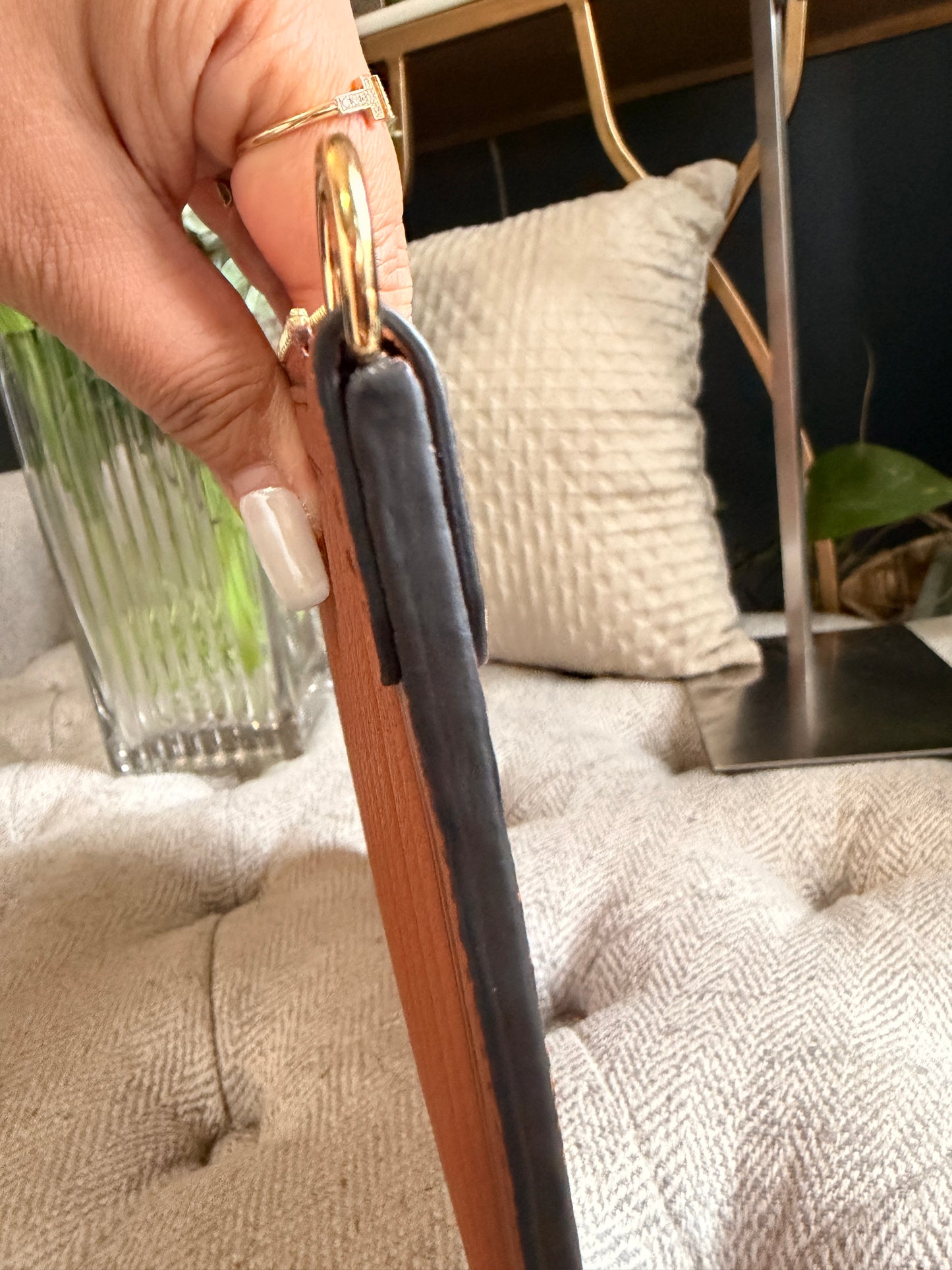 Louis Vuitton Calfskin Inside-Out Neverfull Pouch in Tan