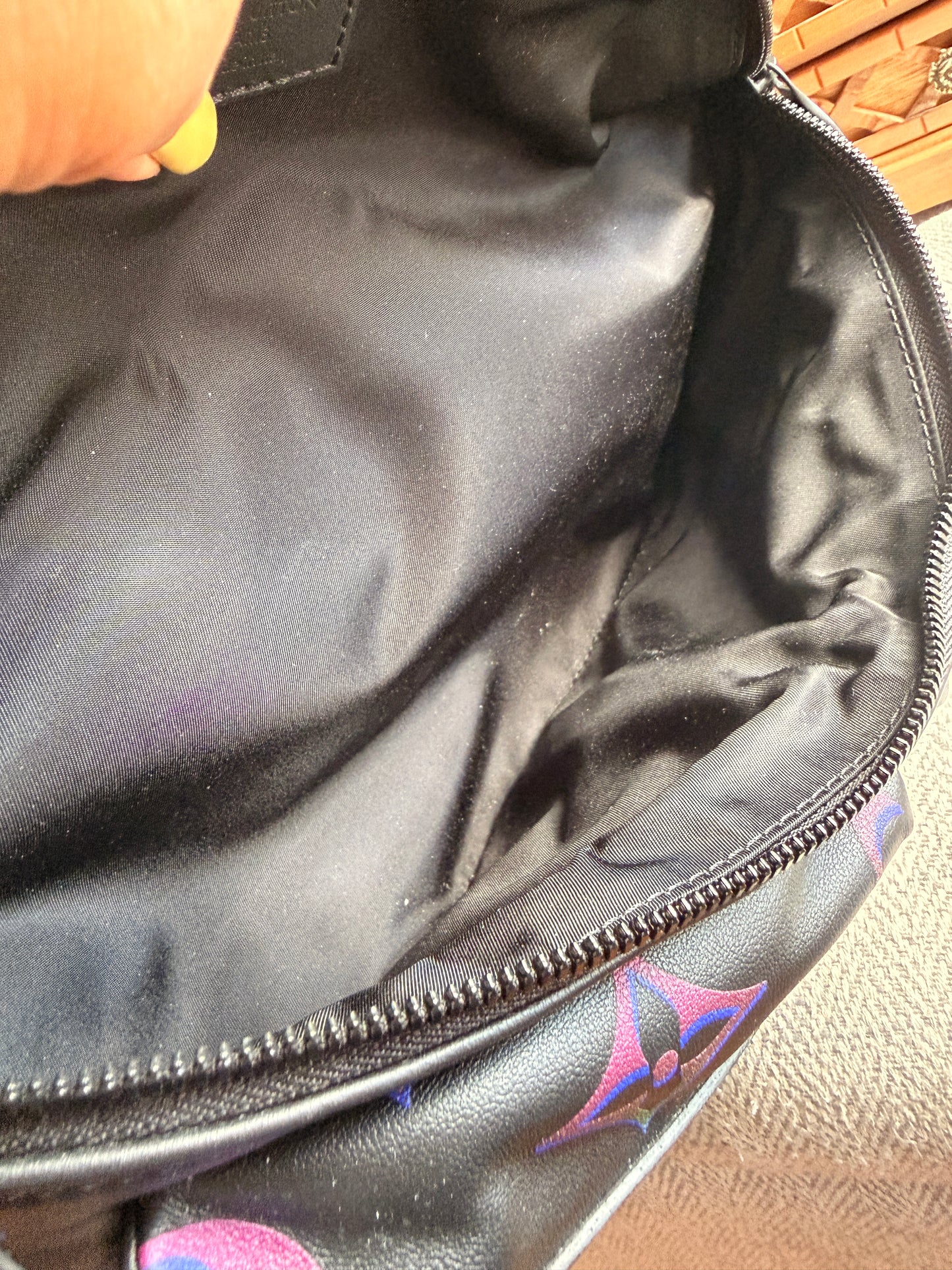 Louis Vuitton Calfskin Monogram Spotlight Comet Bumbag Black Borealis