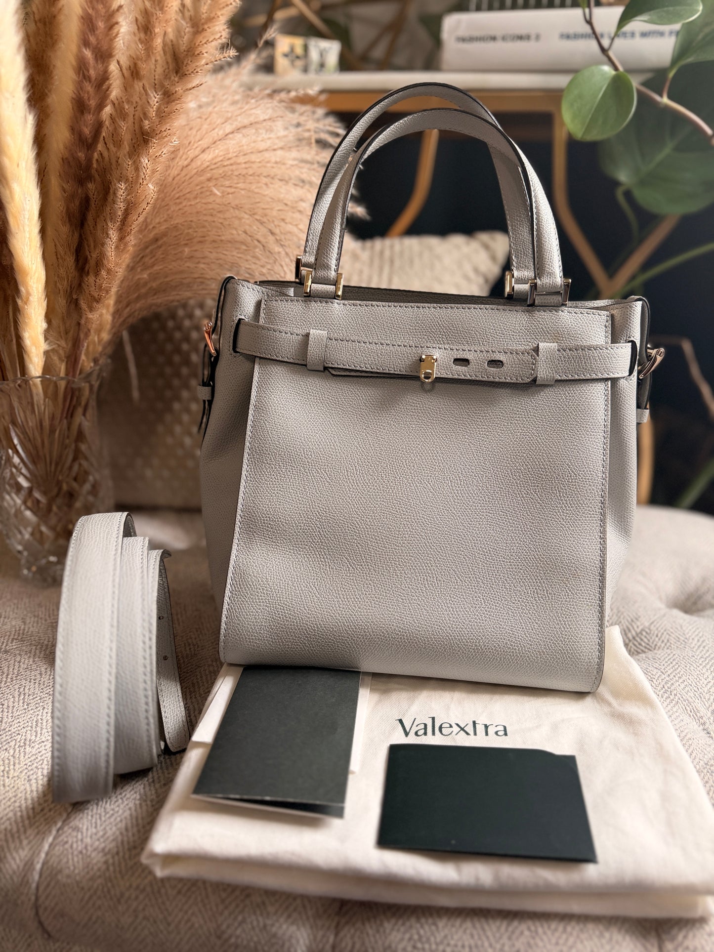 Valextra B Cube in Cool Grey