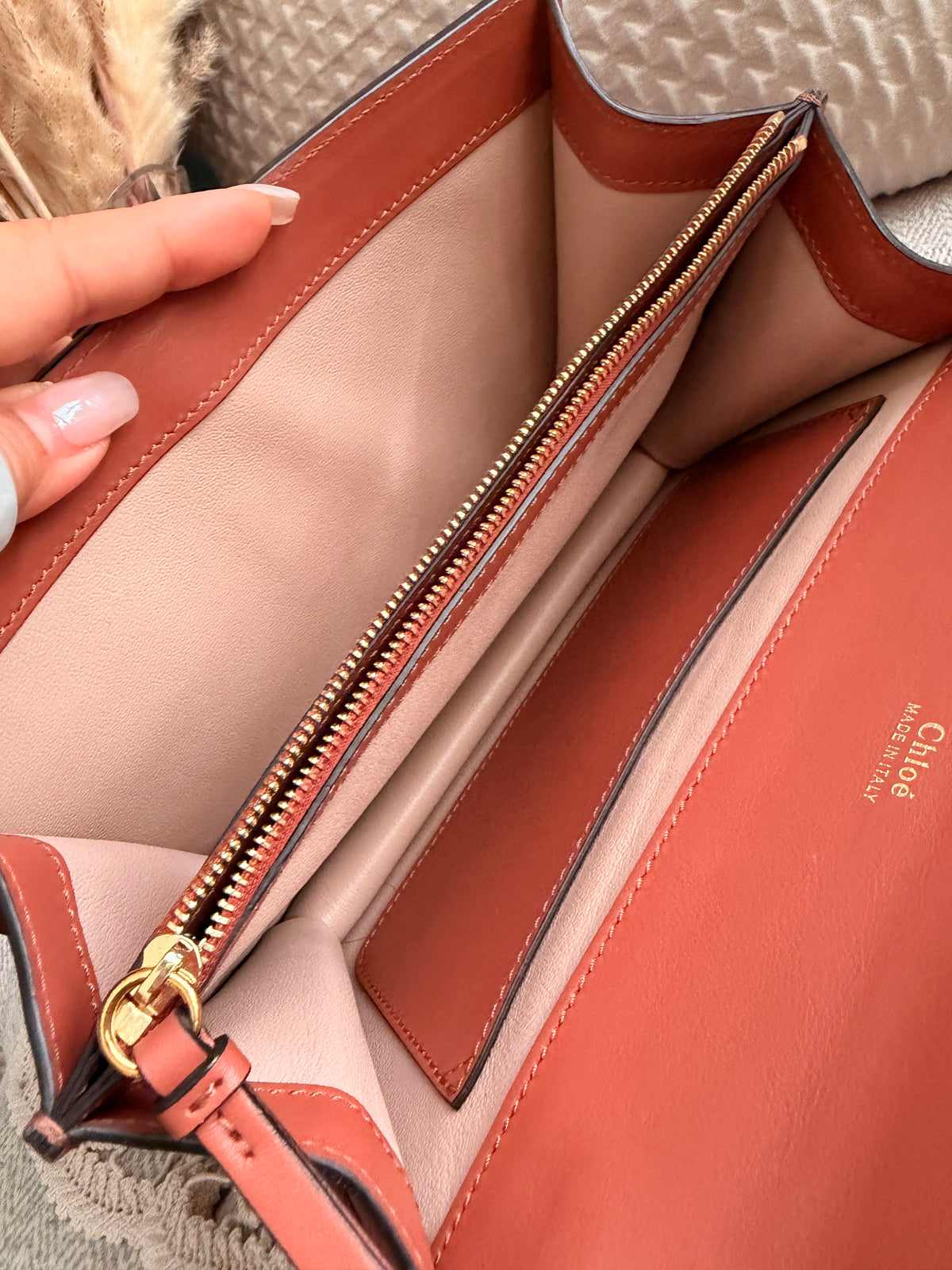 Chloe Aby Chain Bag -Croc Embossed