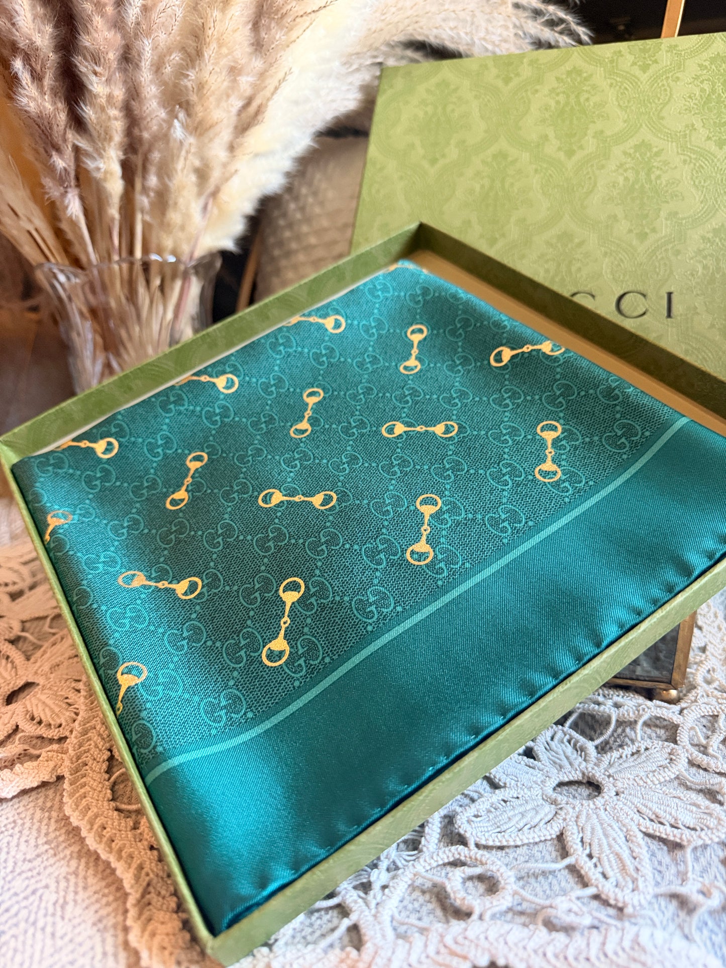 Gucci Horsebit Silk Scarf