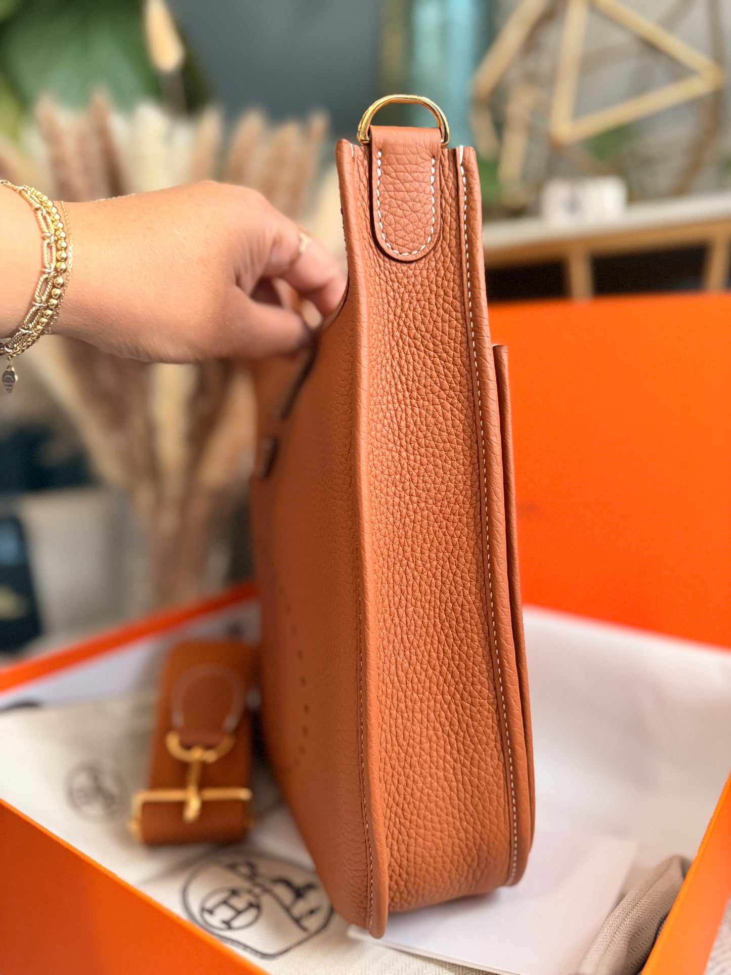 Hermés Evelyne PM - HTF Gold on Gold