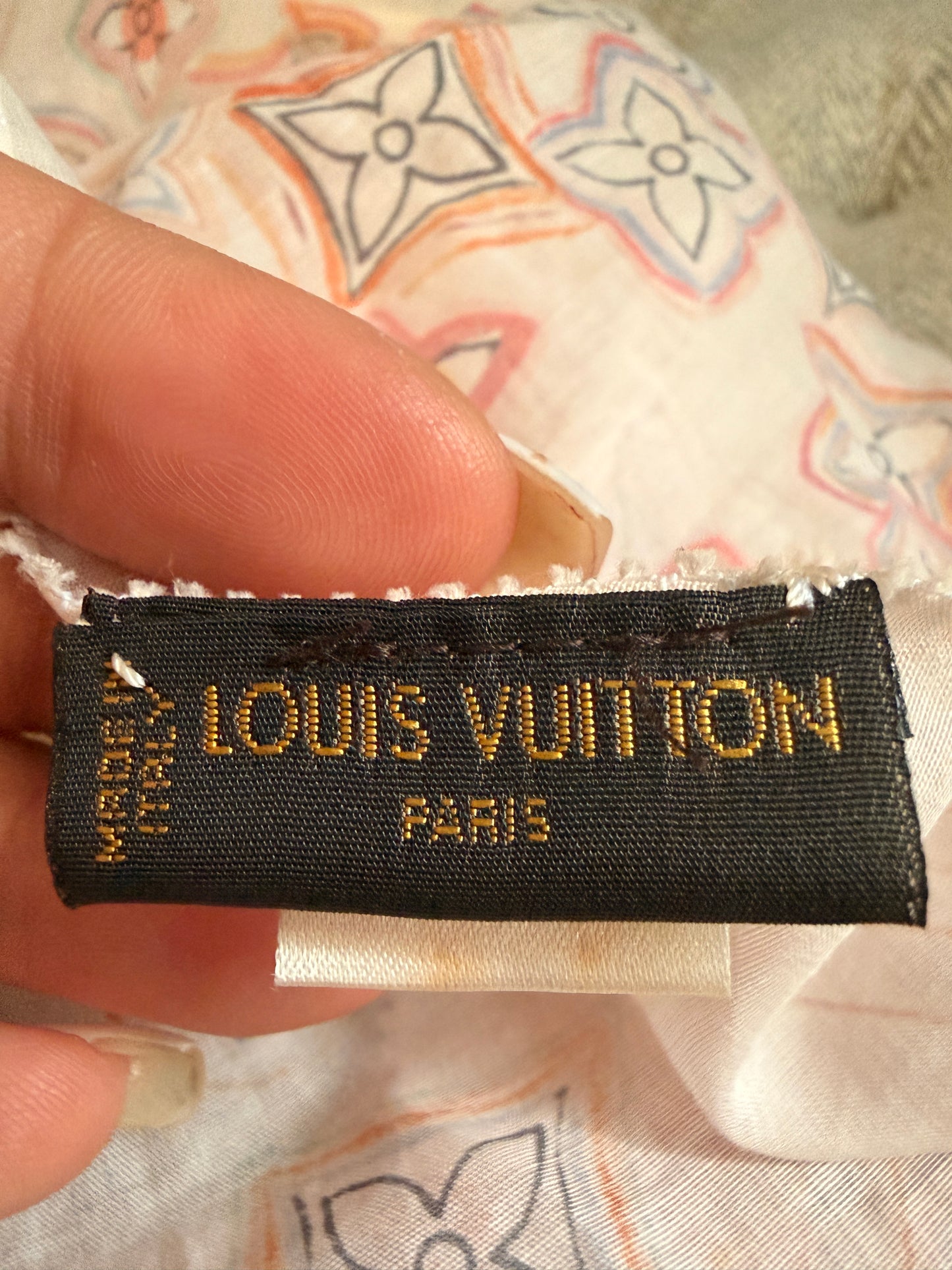 Louis Vuitton Light Pink Monogram Bandeau Scarf