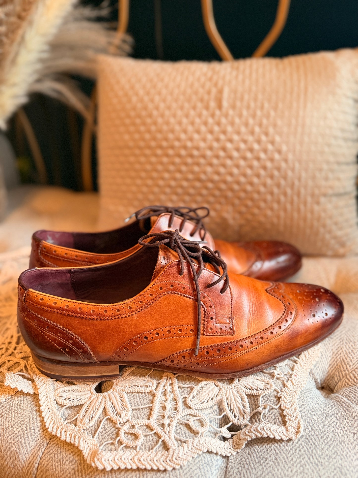 Ted Baker Gryene Men’s Cognac Leather brogues in size 12US
