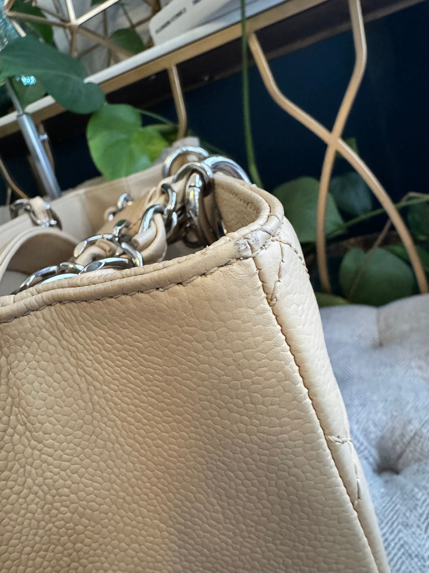Chanel GST in Beige with Silver Hardware