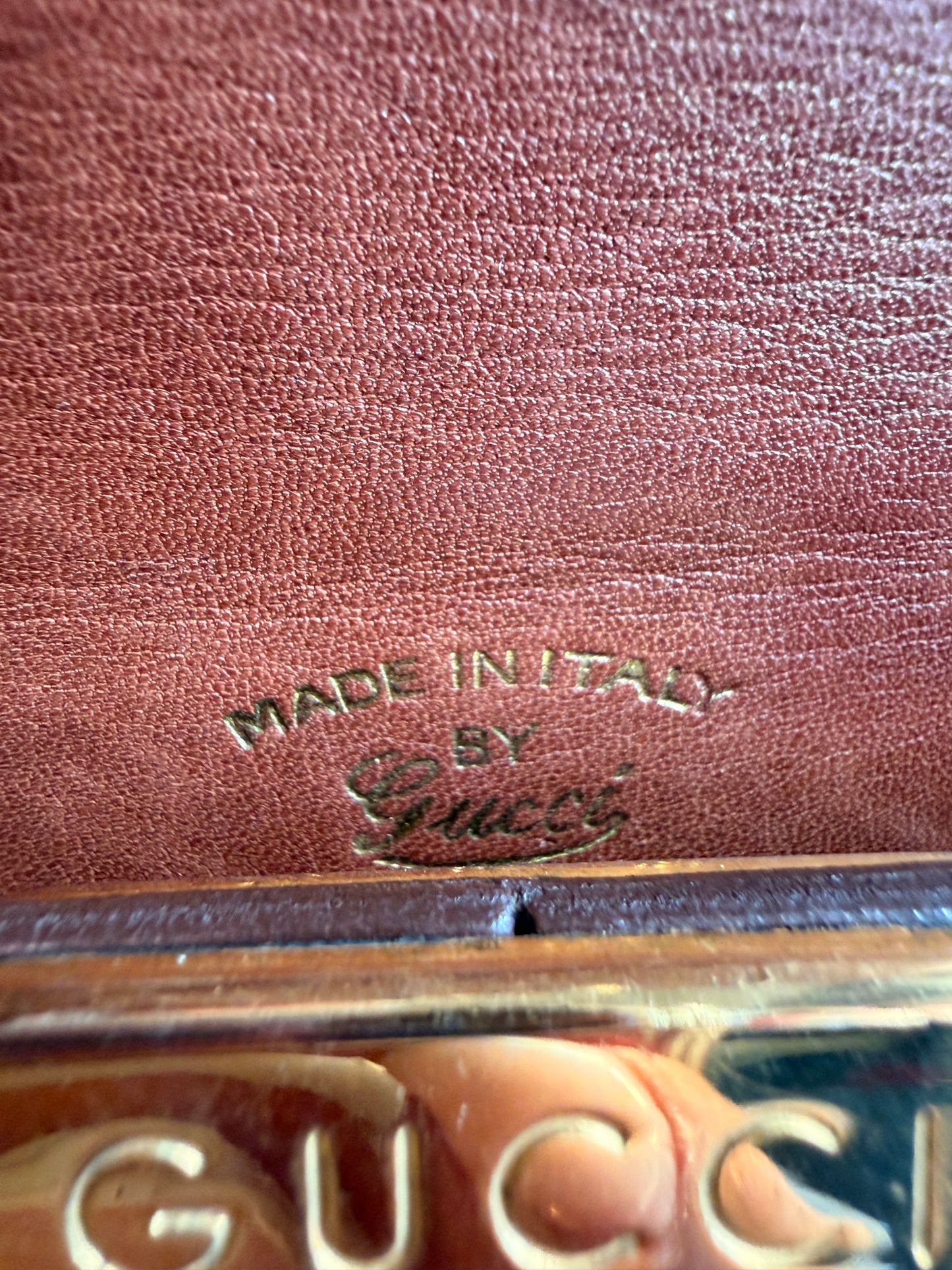 Vintage 70's GUCCI GG Monogram Flip Lock Brown Leather and Suede Hobo