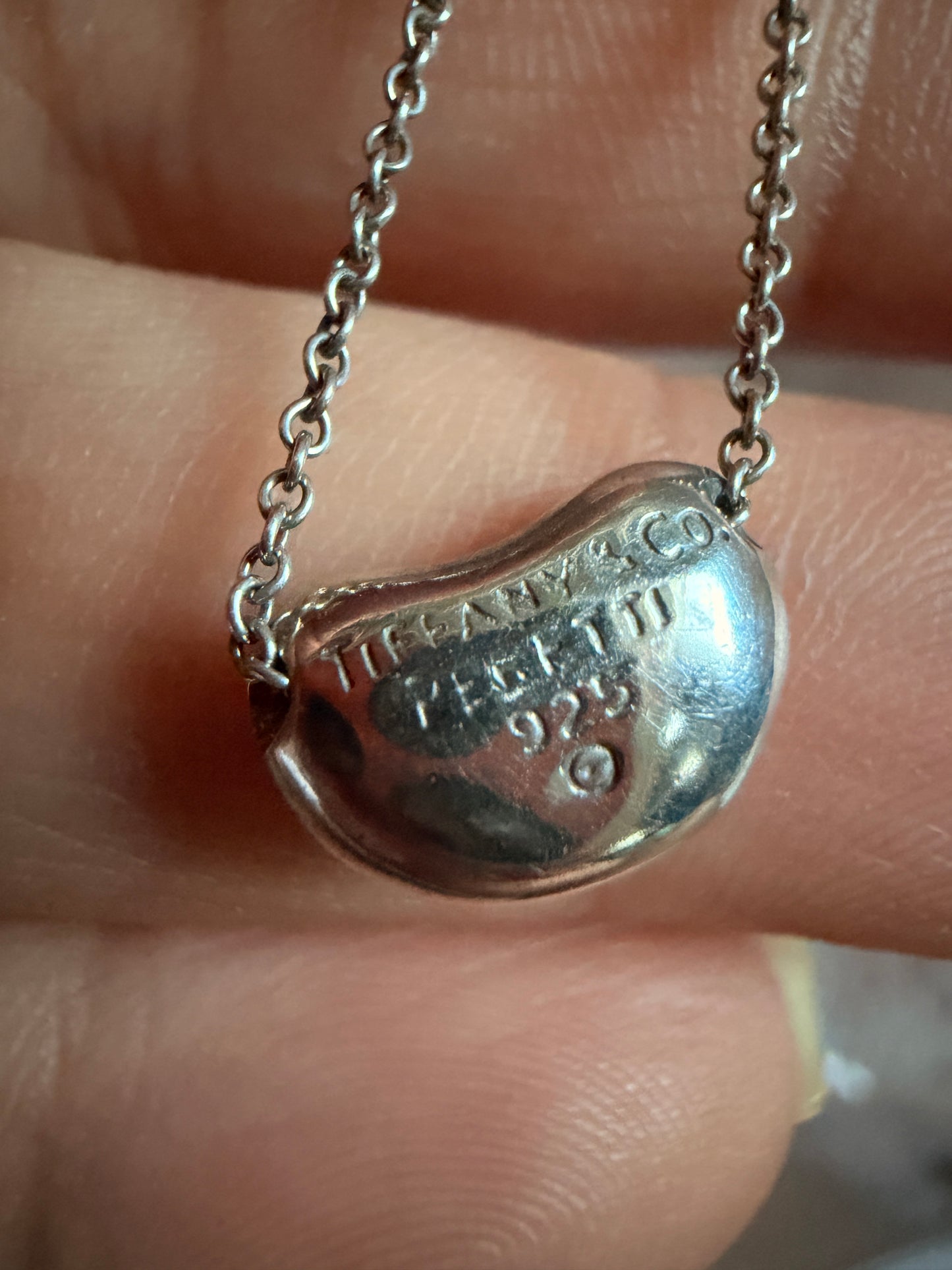 Tiffany & Co. 9mm Sterling Silver Bean Necklace