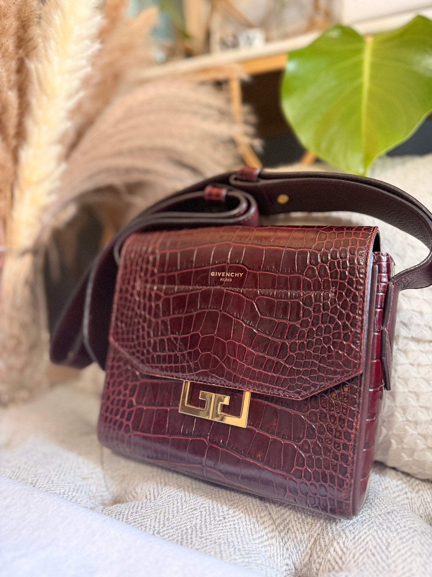 Givenchy Eden in Croc Embossed Calfskin