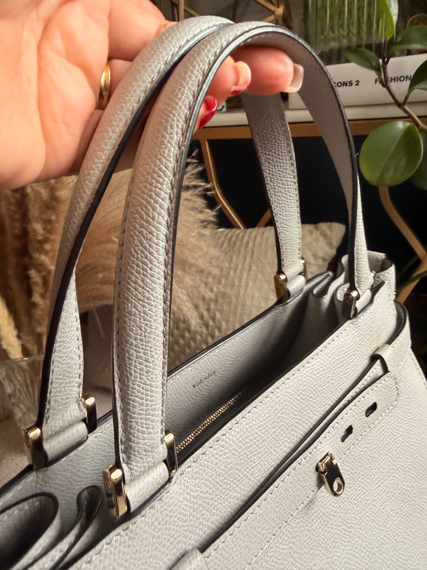 Valextra B Cube in Cool Grey