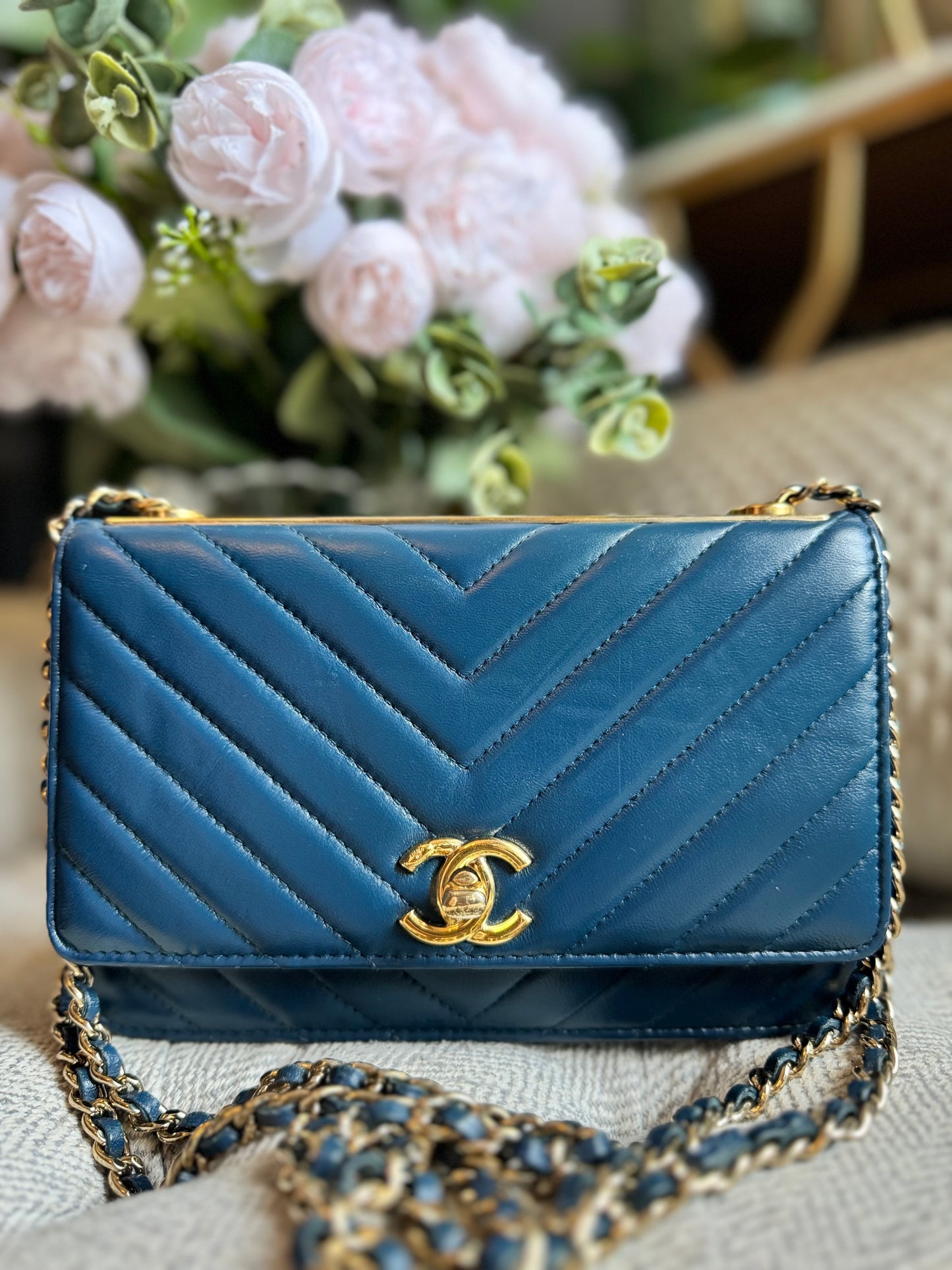 Chanel Trendy WOC in Blue with GHW